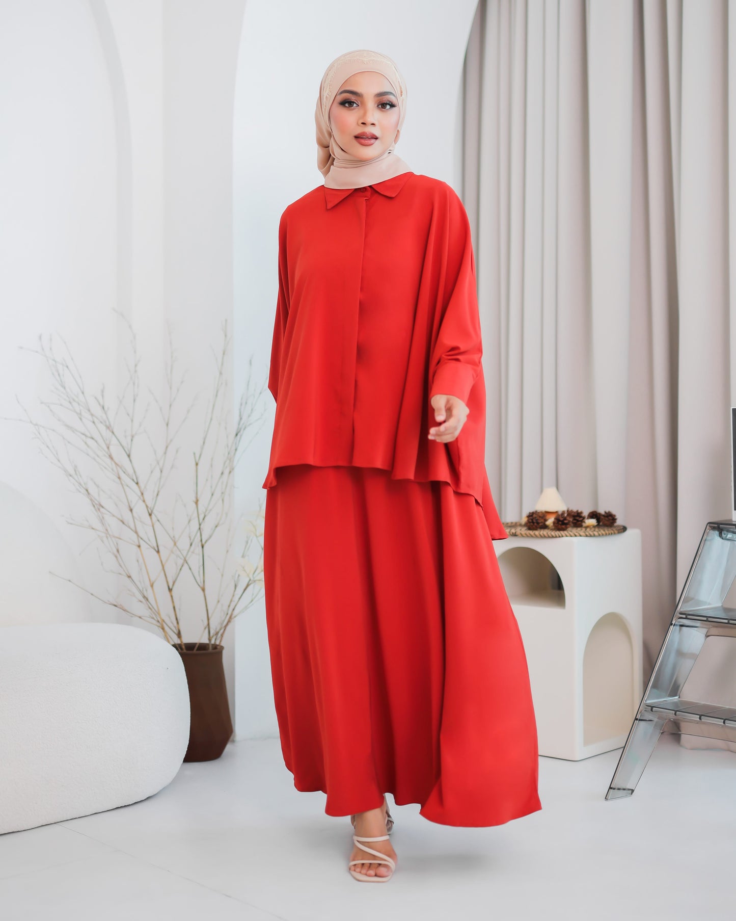 TRIANNA DRESS (BRICK)