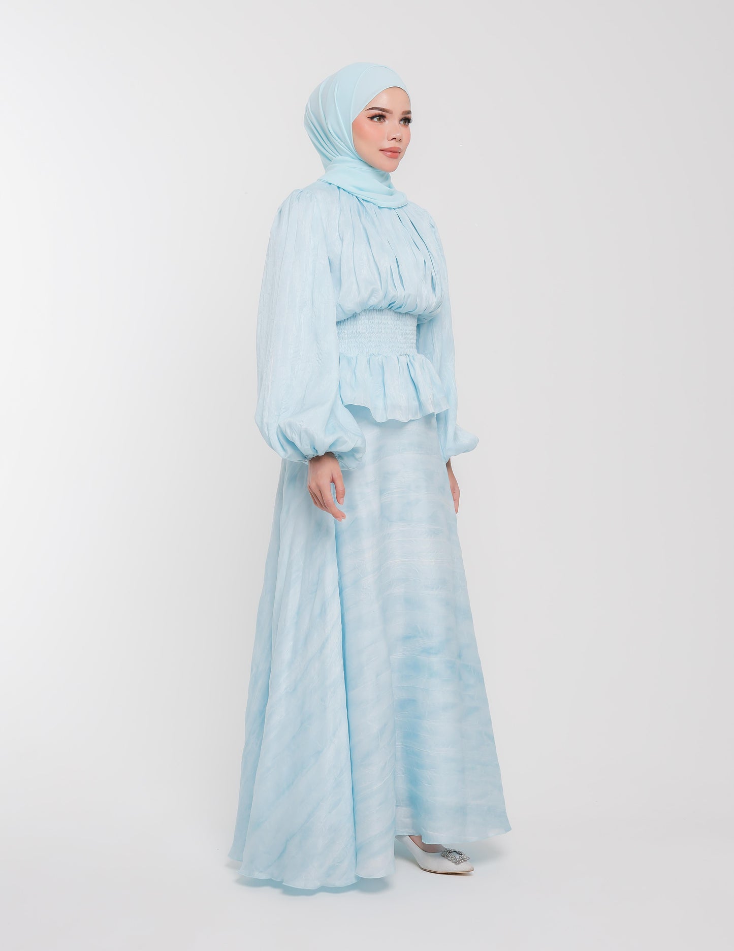 DORA DRESS (AQUA BLUE)