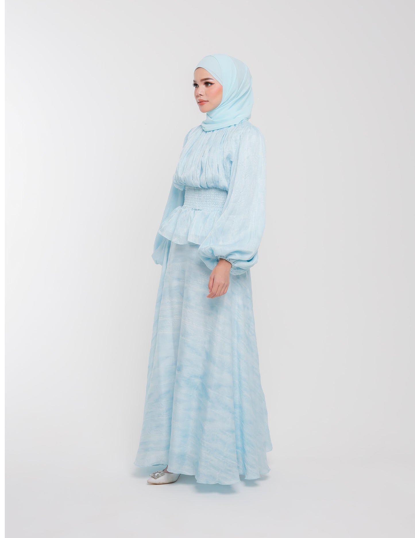 DORA DRESS (AQUA BLUE)