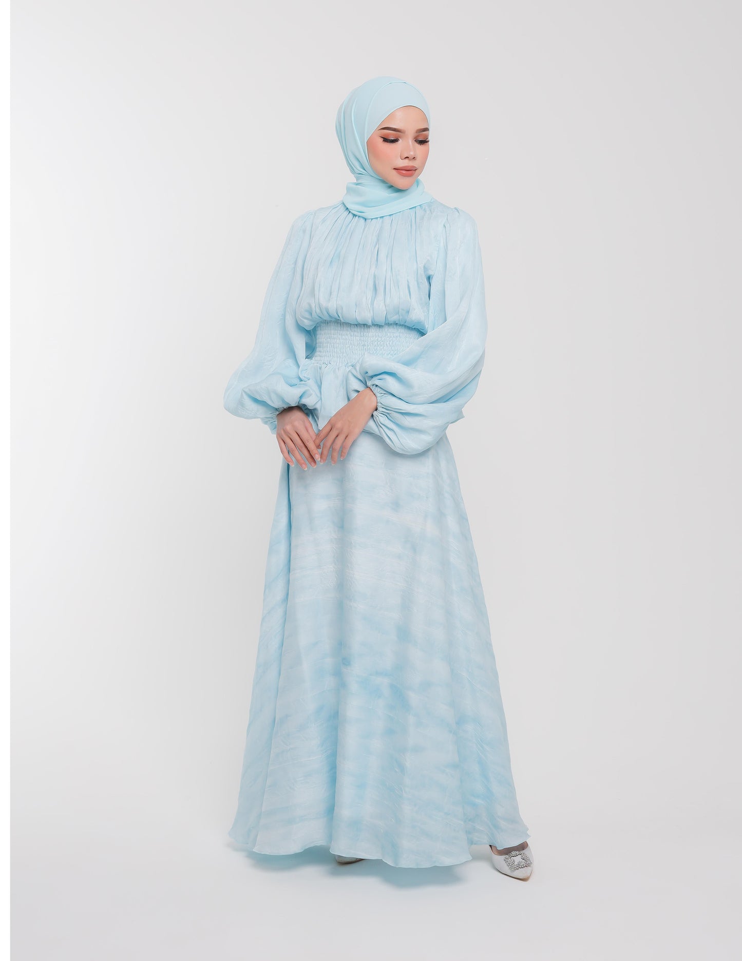 DORA DRESS (AQUA BLUE)
