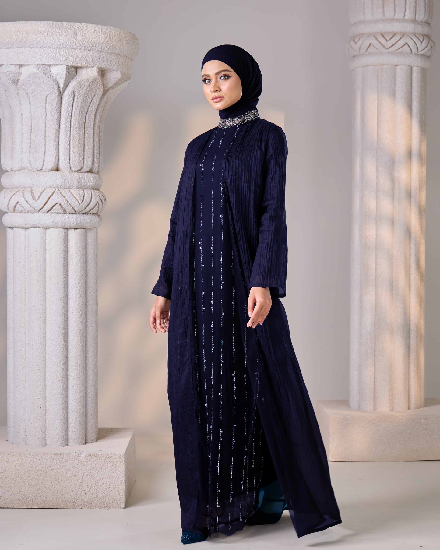 MAHA ABAYA (NAVY BLUE)