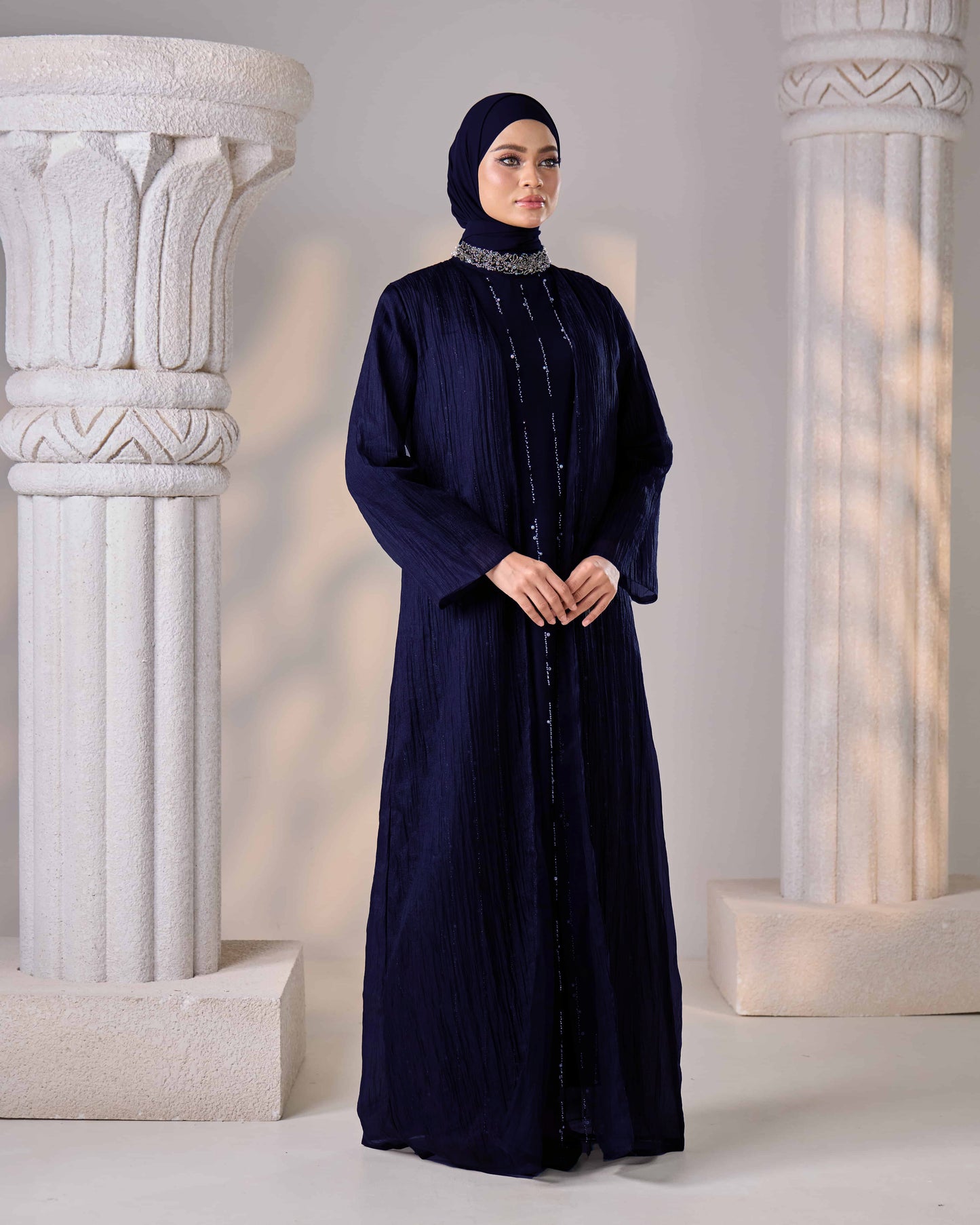 MAHA ABAYA (NAVY BLUE)