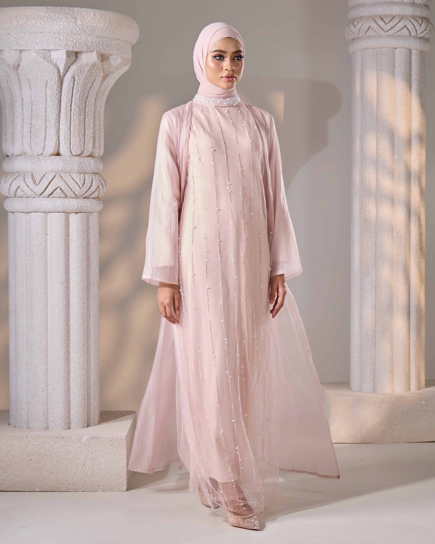 MAHA ABAYA (DUSTY PINK)