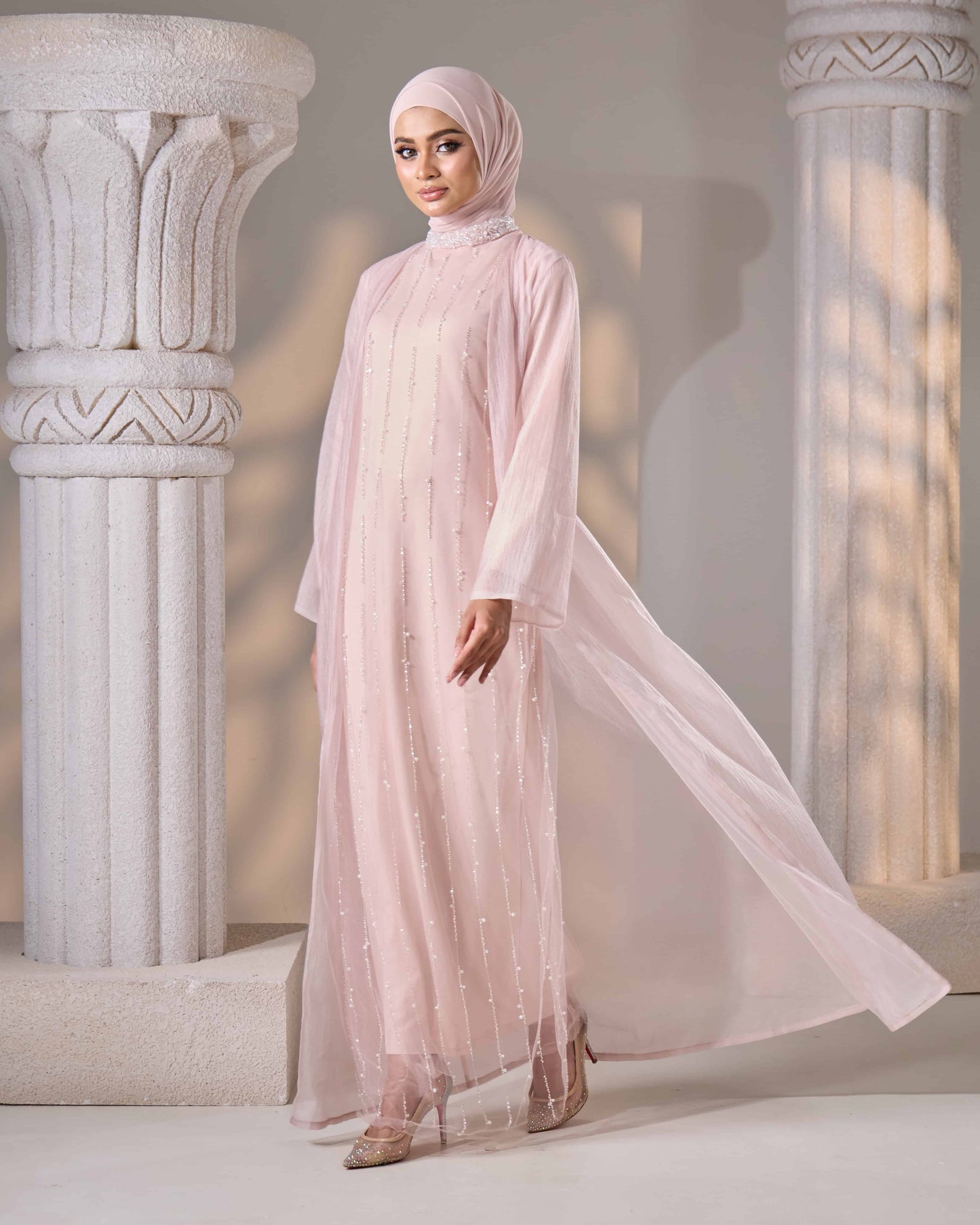 MAHA ABAYA (DUSTY PINK)