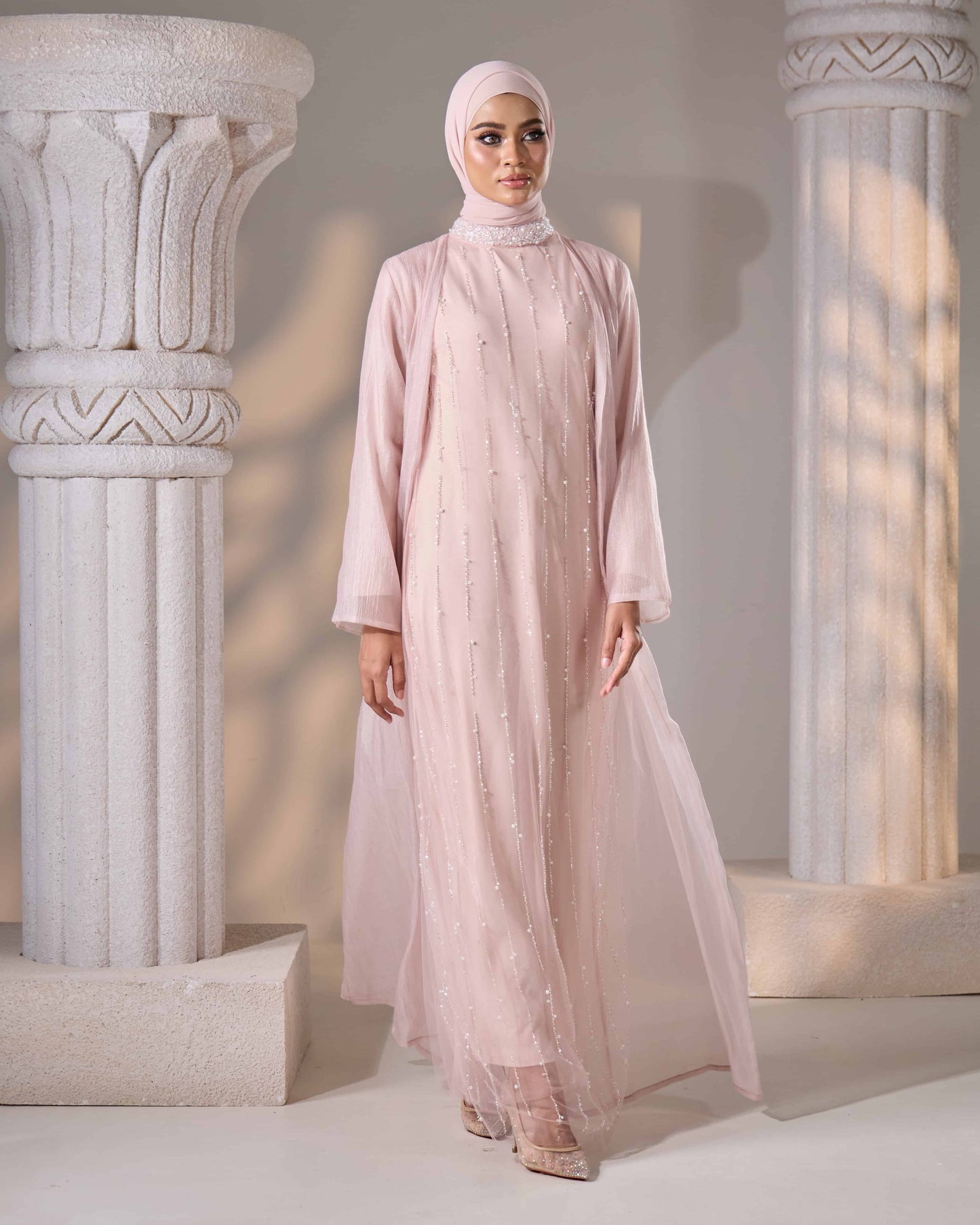 MAHA ABAYA (DUSTY PINK)
