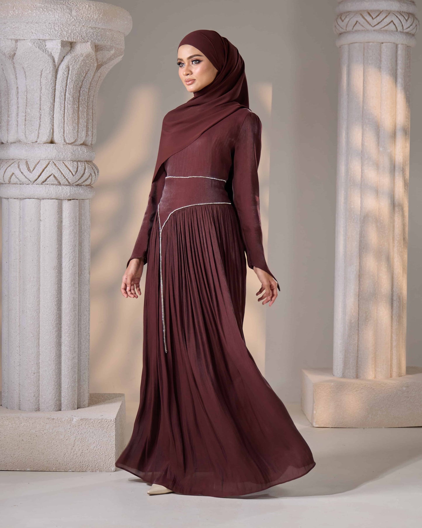 KASRA DRESS (RICH BROWN)