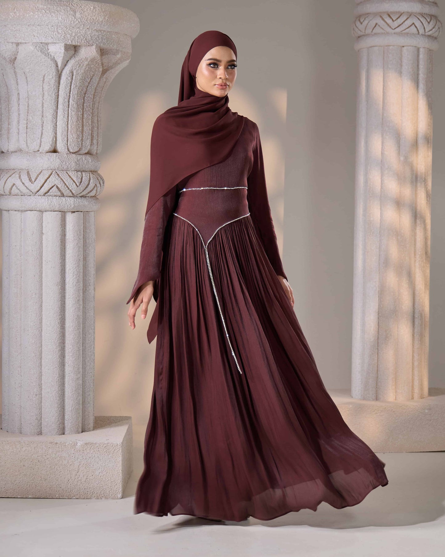 KASRA DRESS (RICH BROWN)