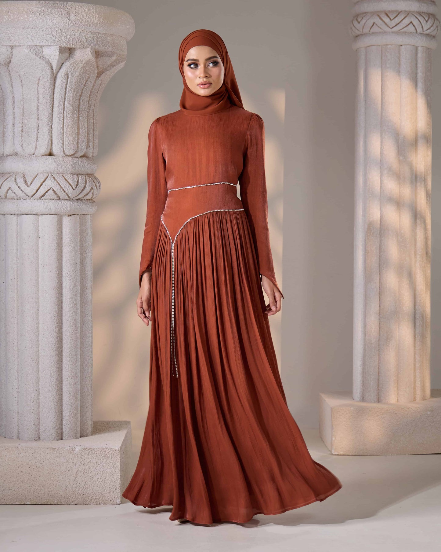 MINOR DEFECT KASRA DRESS (BROWN)