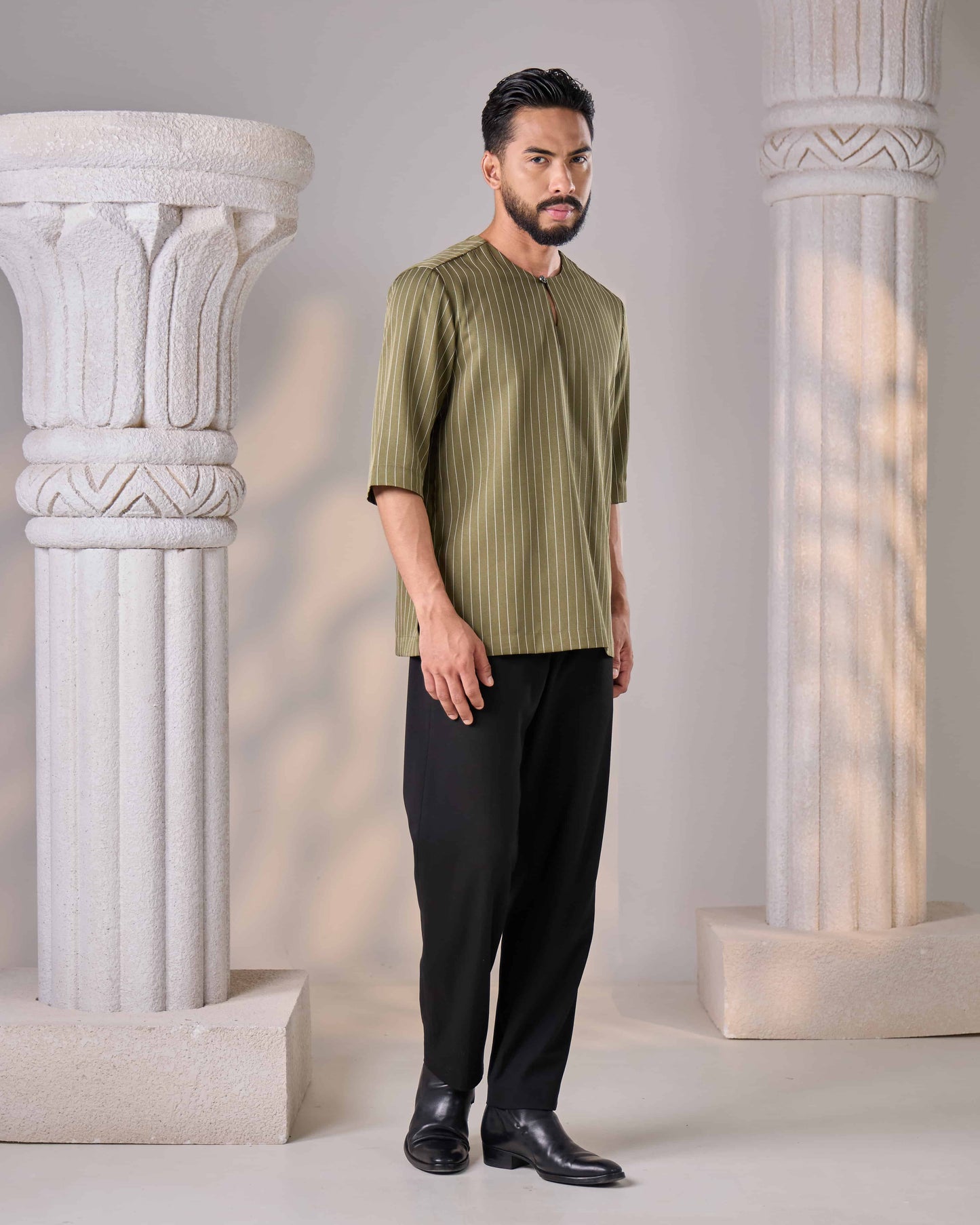 MINOR DEFECT FAHAD KURTA (OLIVE)