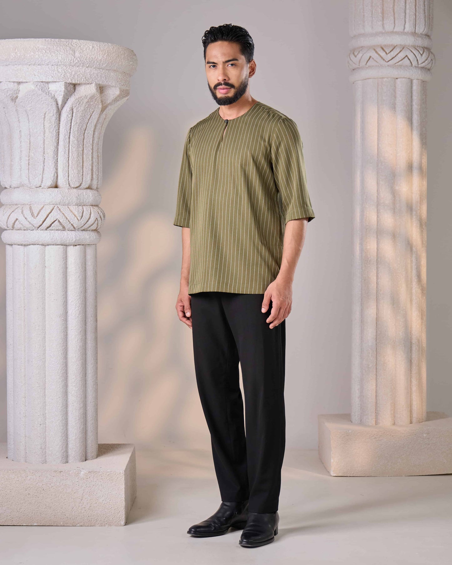 MINOR DEFECT FAHAD KURTA (OLIVE)