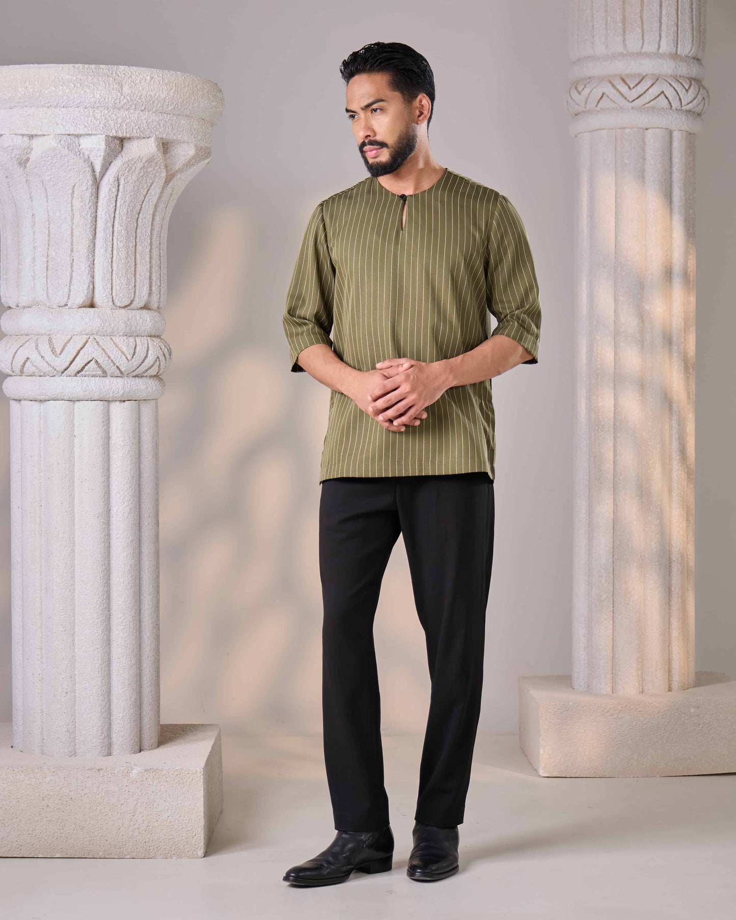 MINOR DEFECT FAHAD KURTA (OLIVE)
