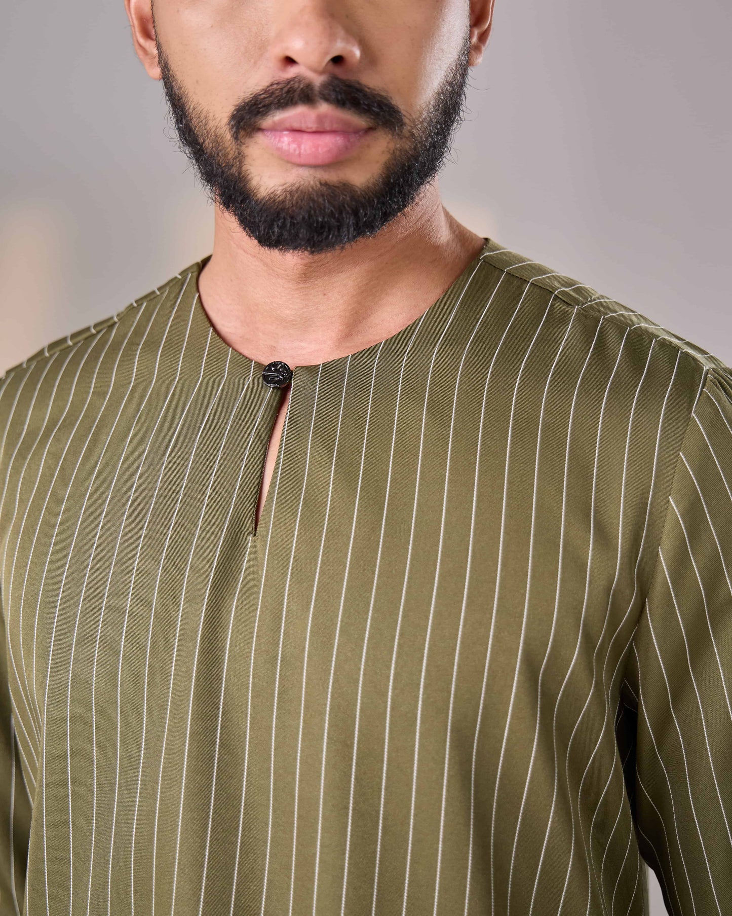 MINOR DEFECT FAHAD KURTA (OLIVE)