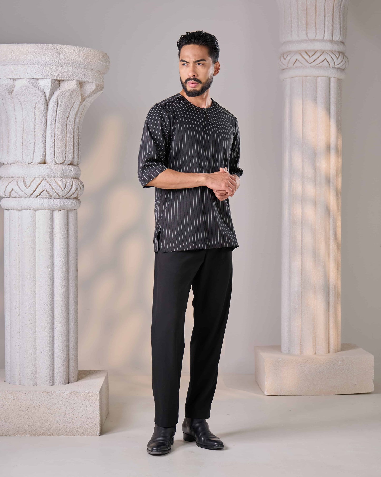 MINOR DEFECT FAHAD KURTA (BLACK)