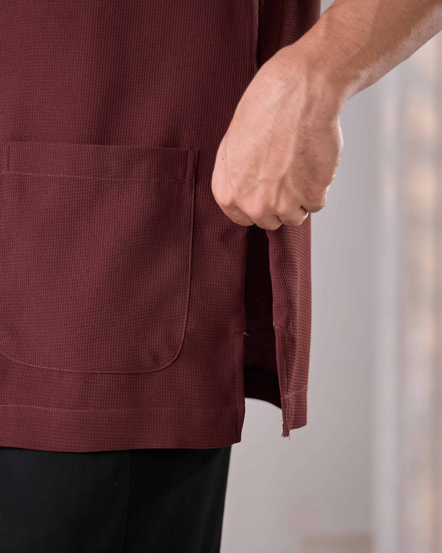 MINOR DEFECT ARMAN KURTA (RICH BROWN)