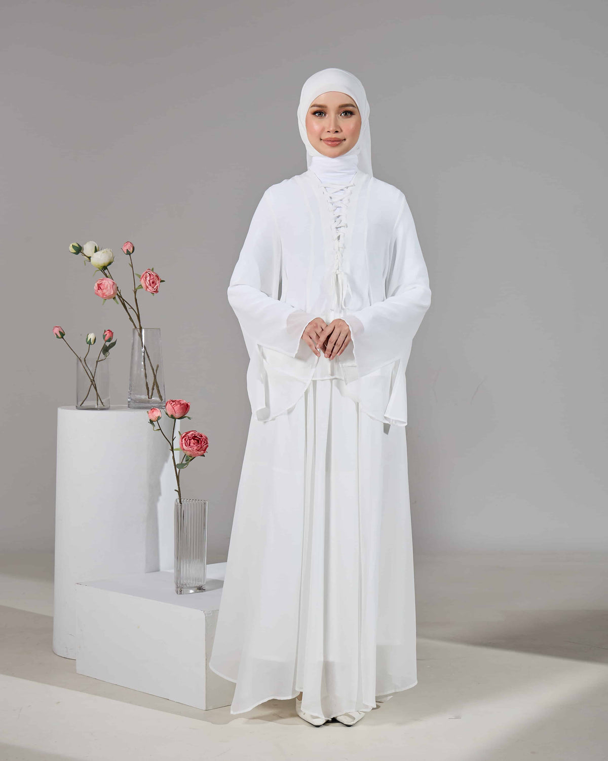 ELINDA TIE-DRESS (OFF WHITE)