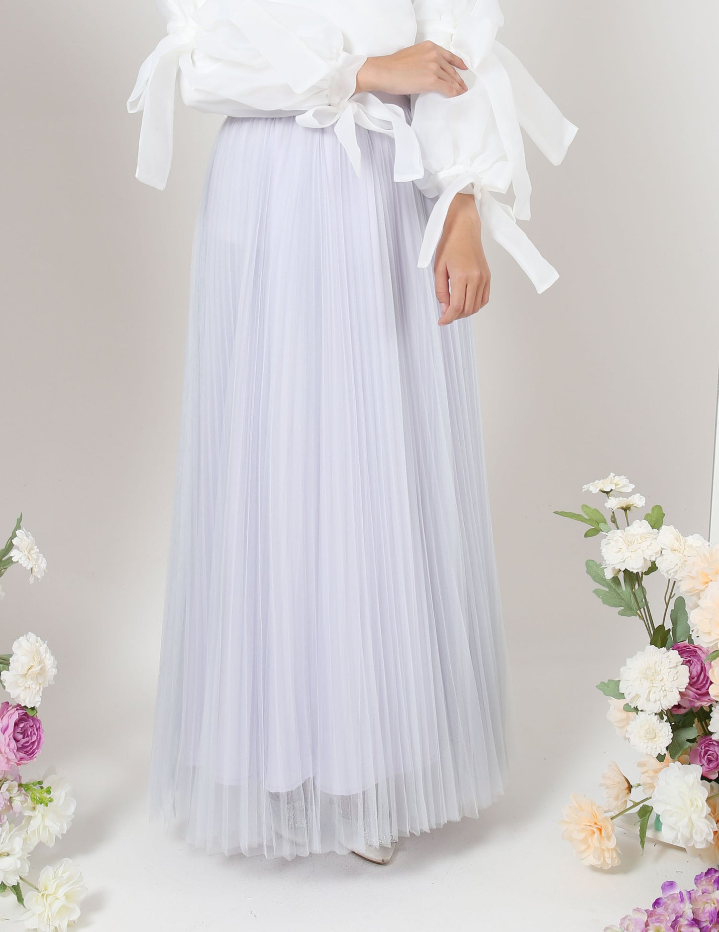 MINOR DEFECT TUTU PLEATED SKIRT (GREY)