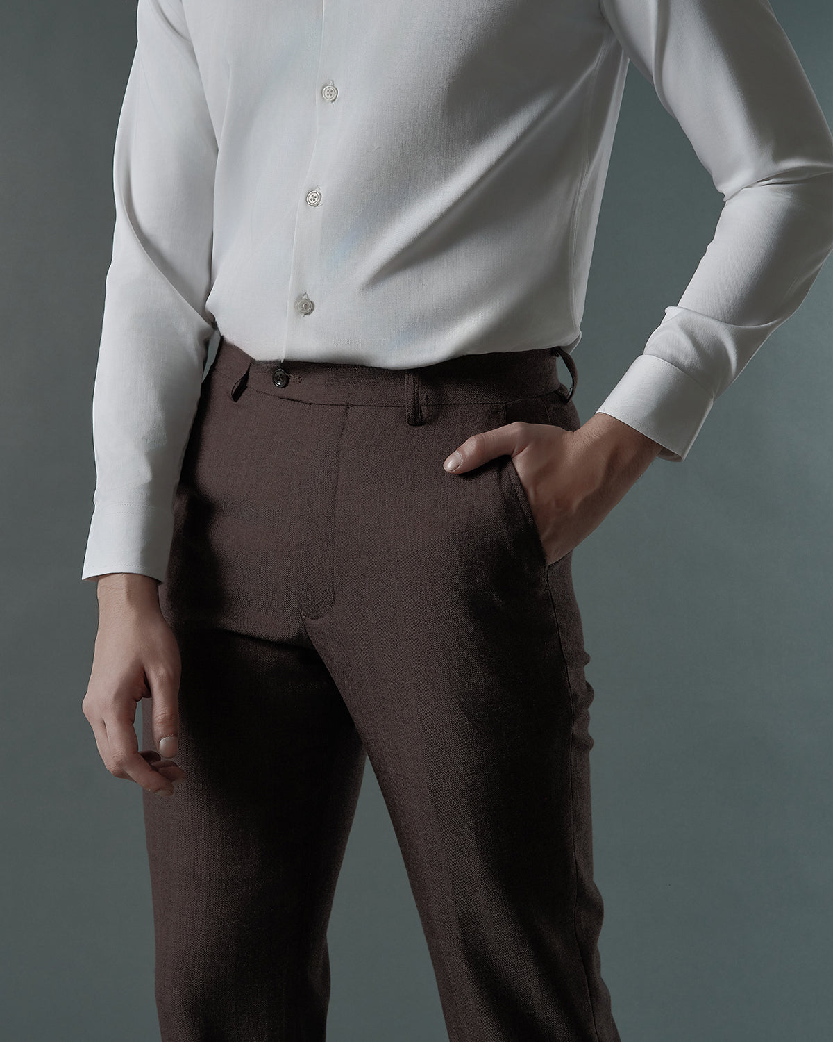 THE REGENT DOUBLE BREASTED SUIT (ASH BROWN)