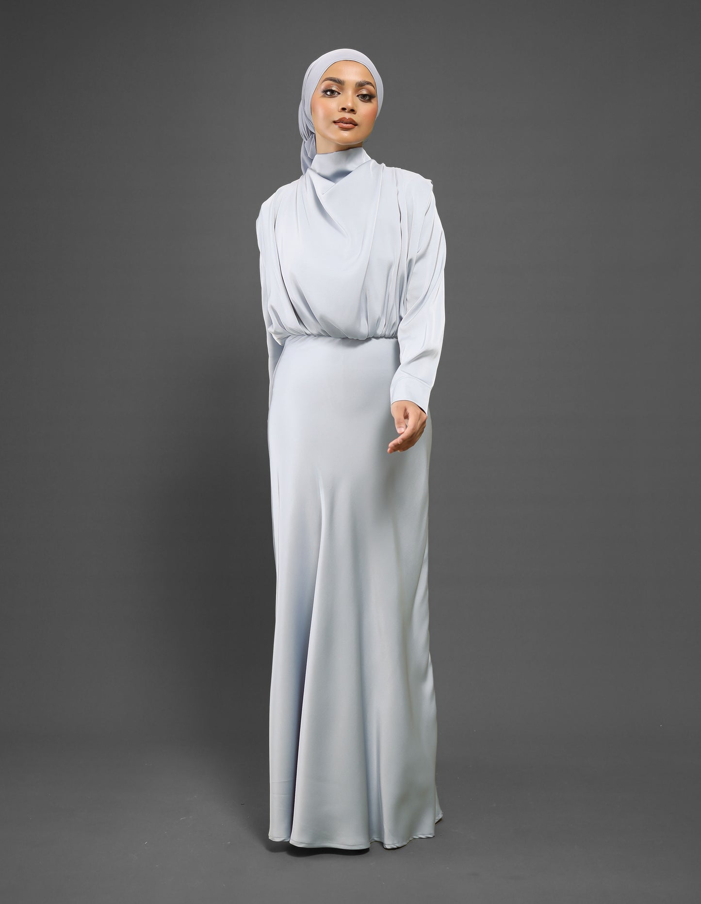 LAURENT DRESS (DUSTY BLUE)