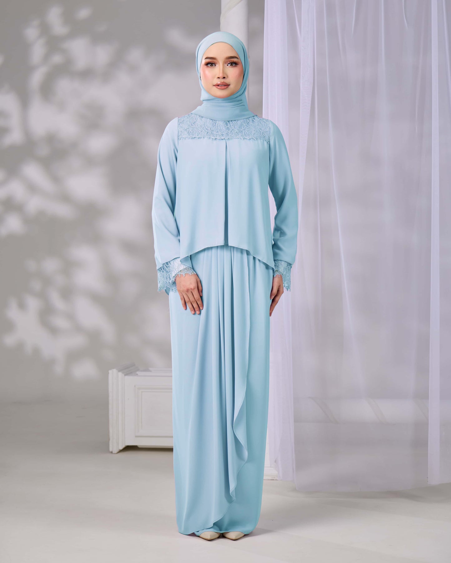 ELVARA MINI KURUNG (AQUA BLUE)