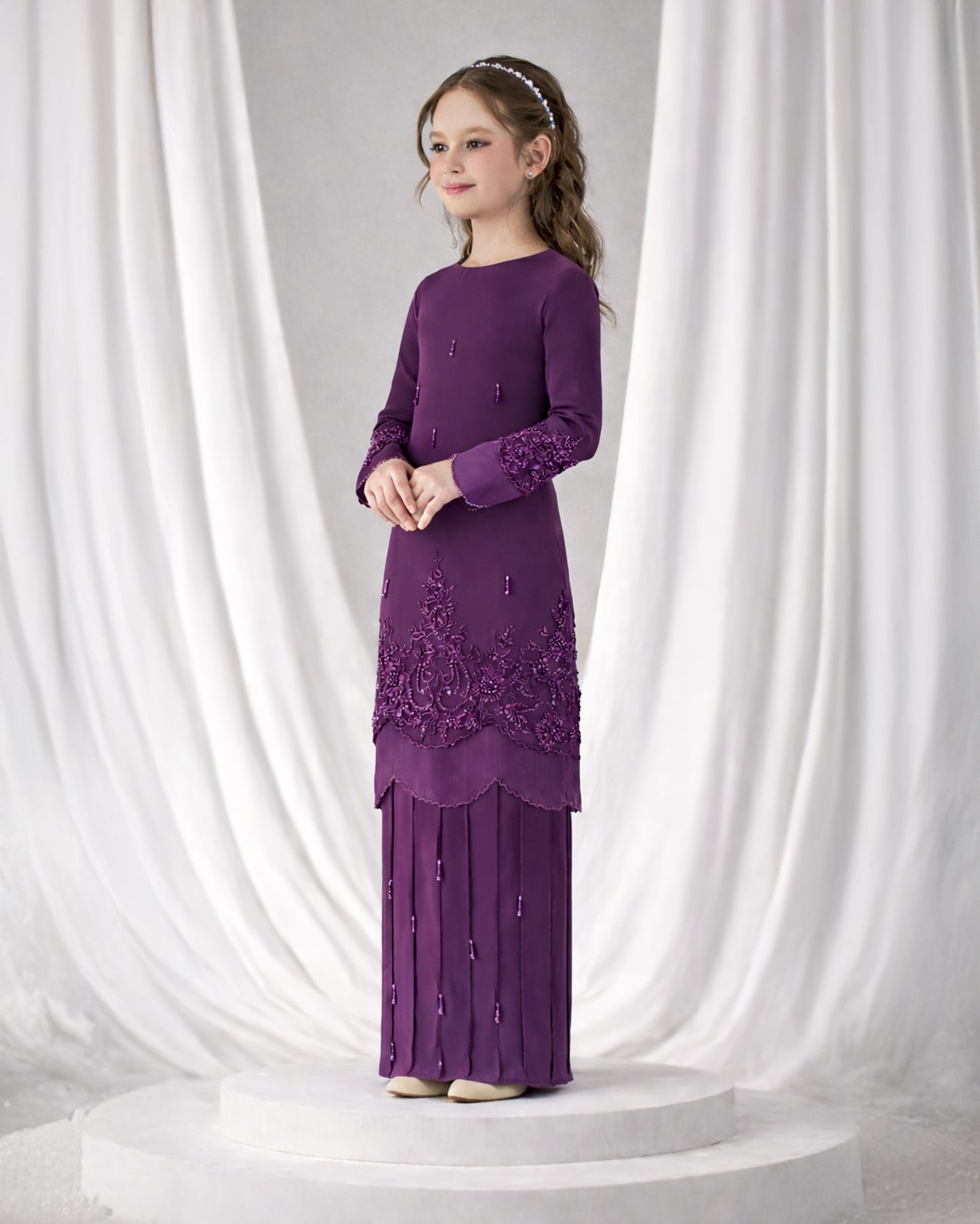 DARIYA KURUNG KIDS (DARK PURPLE)