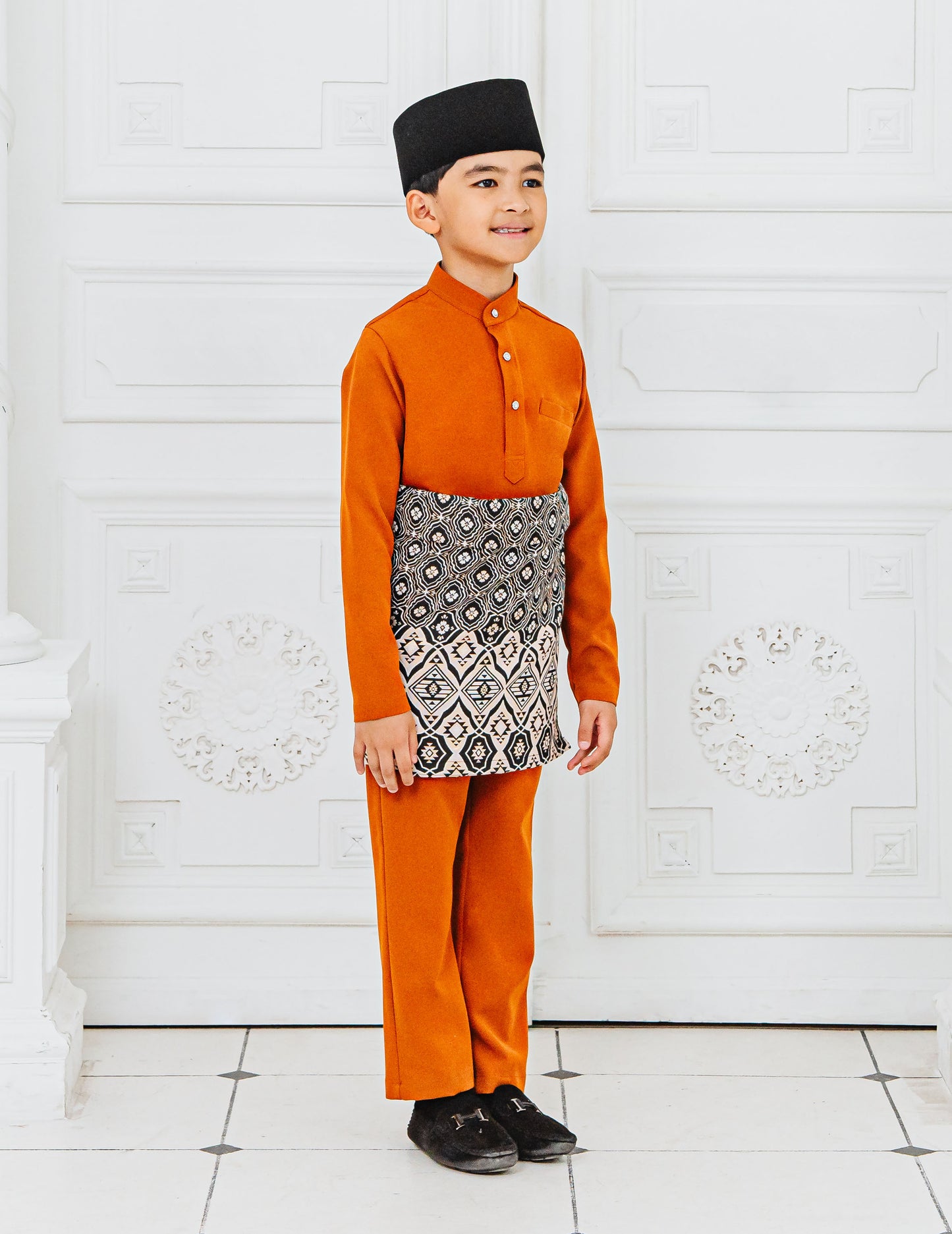 BAJU MELAYU KIDS (BURNT ORANGE)