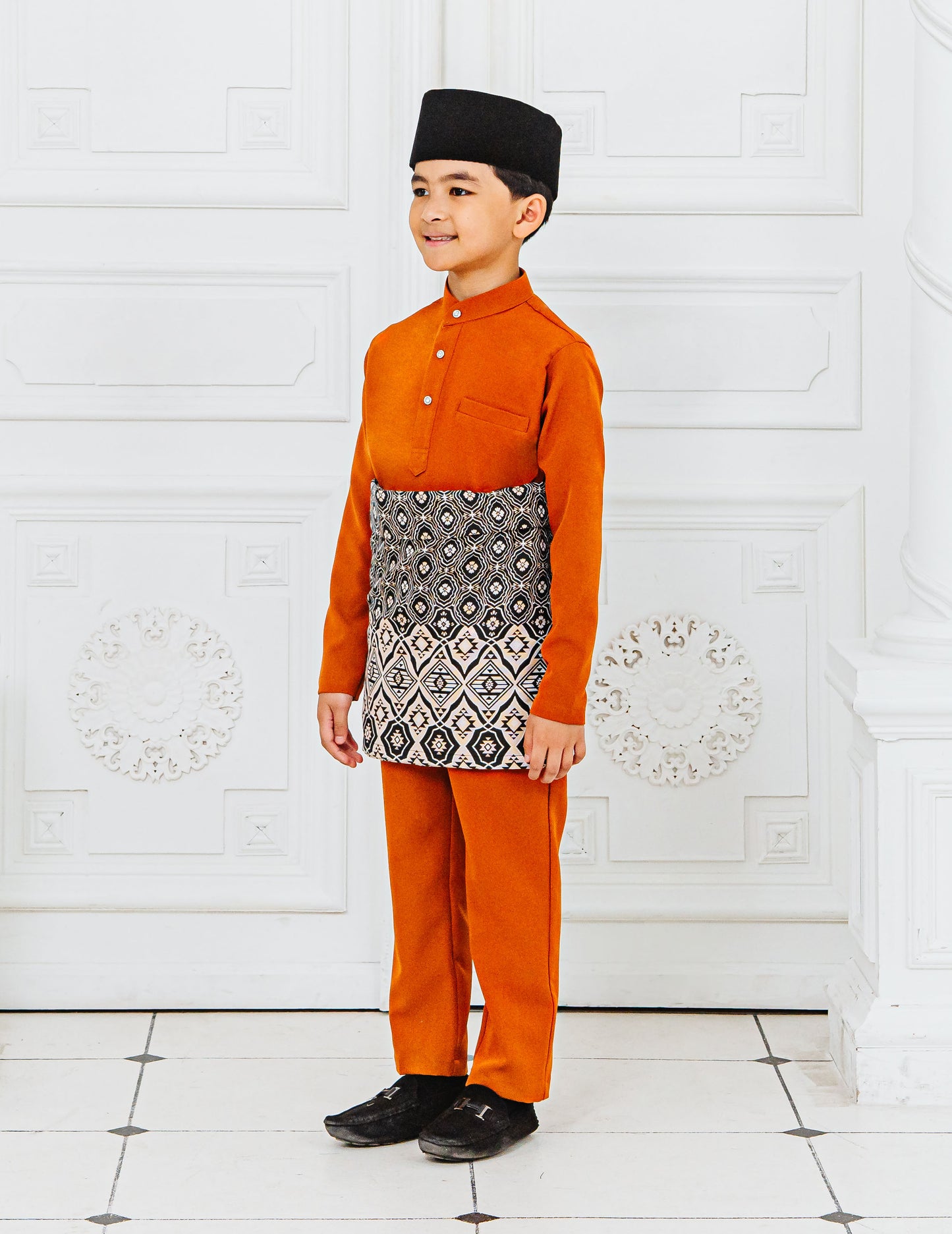 BAJU MELAYU KIDS (BURNT ORANGE)