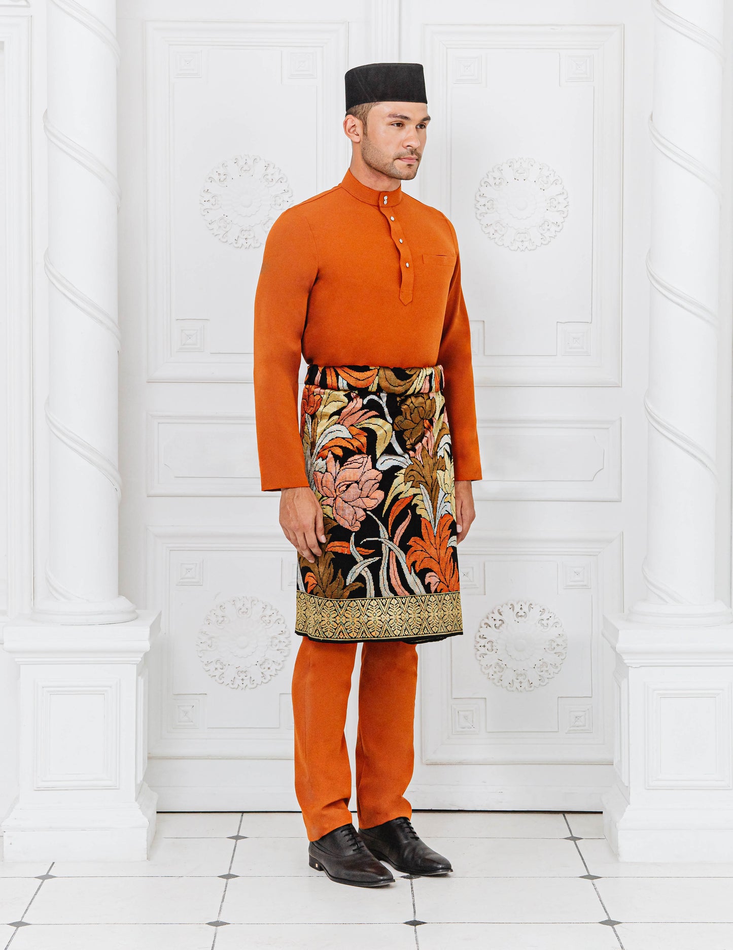 BAJU MELAYU (BURNT ORANGE)
