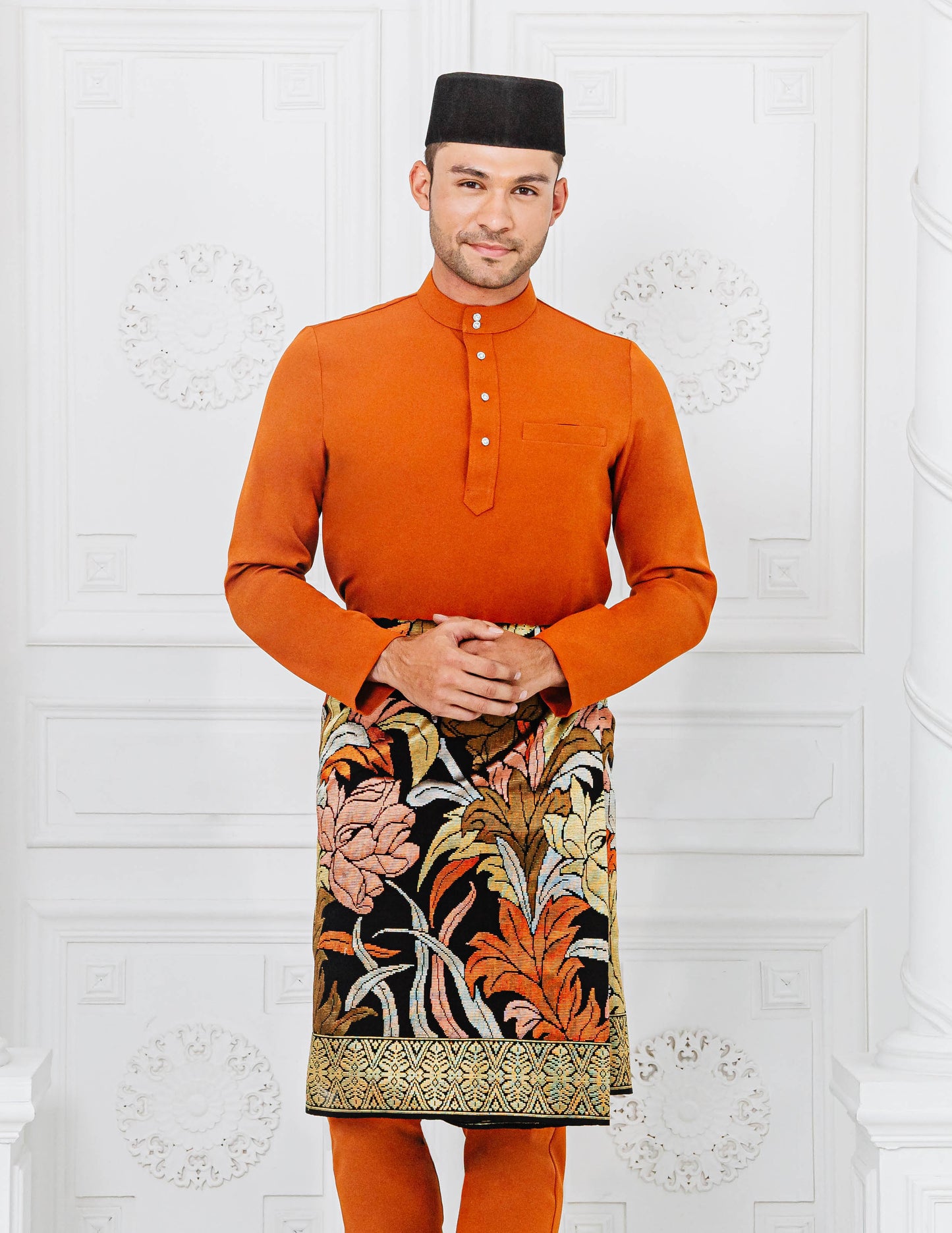 BAJU MELAYU (BURNT ORANGE)