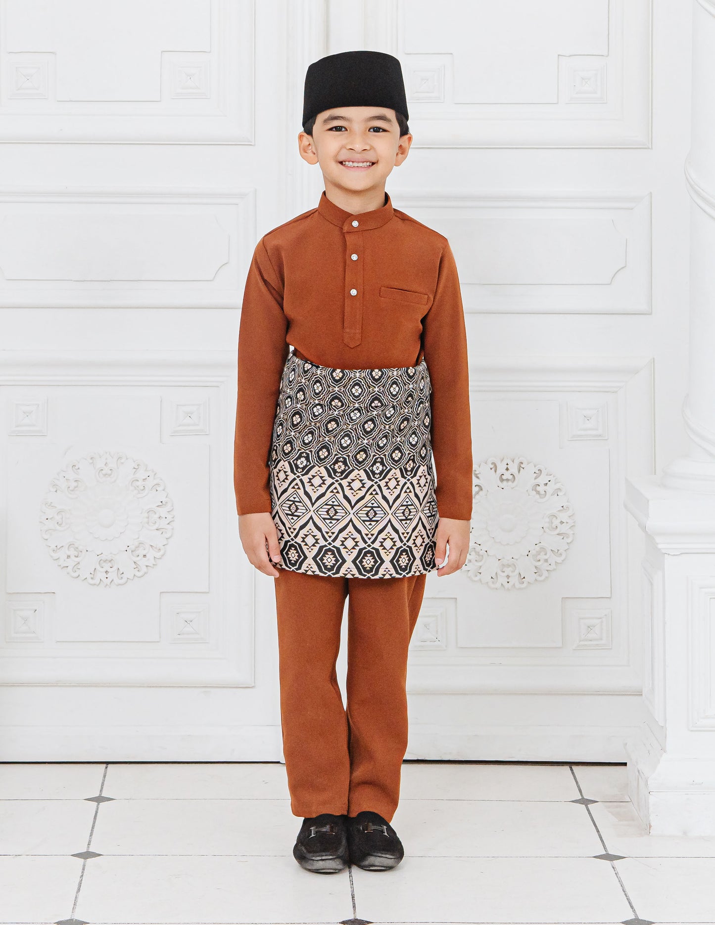 BAJU MELAYU KIDS (BROWN)