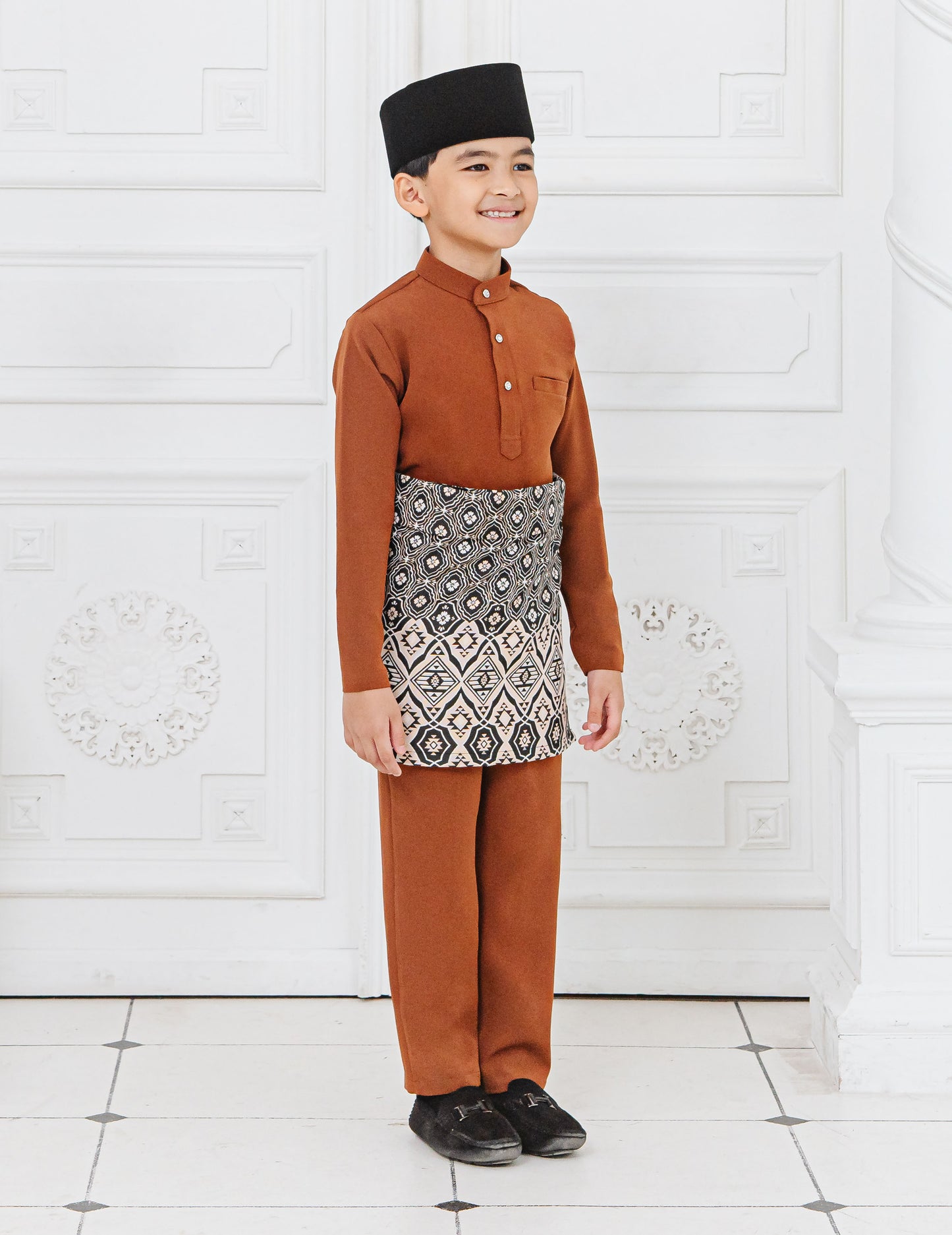BAJU MELAYU KIDS (BROWN)