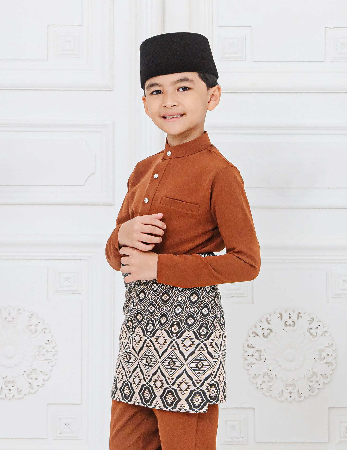 BAJU MELAYU KIDS (BROWN)