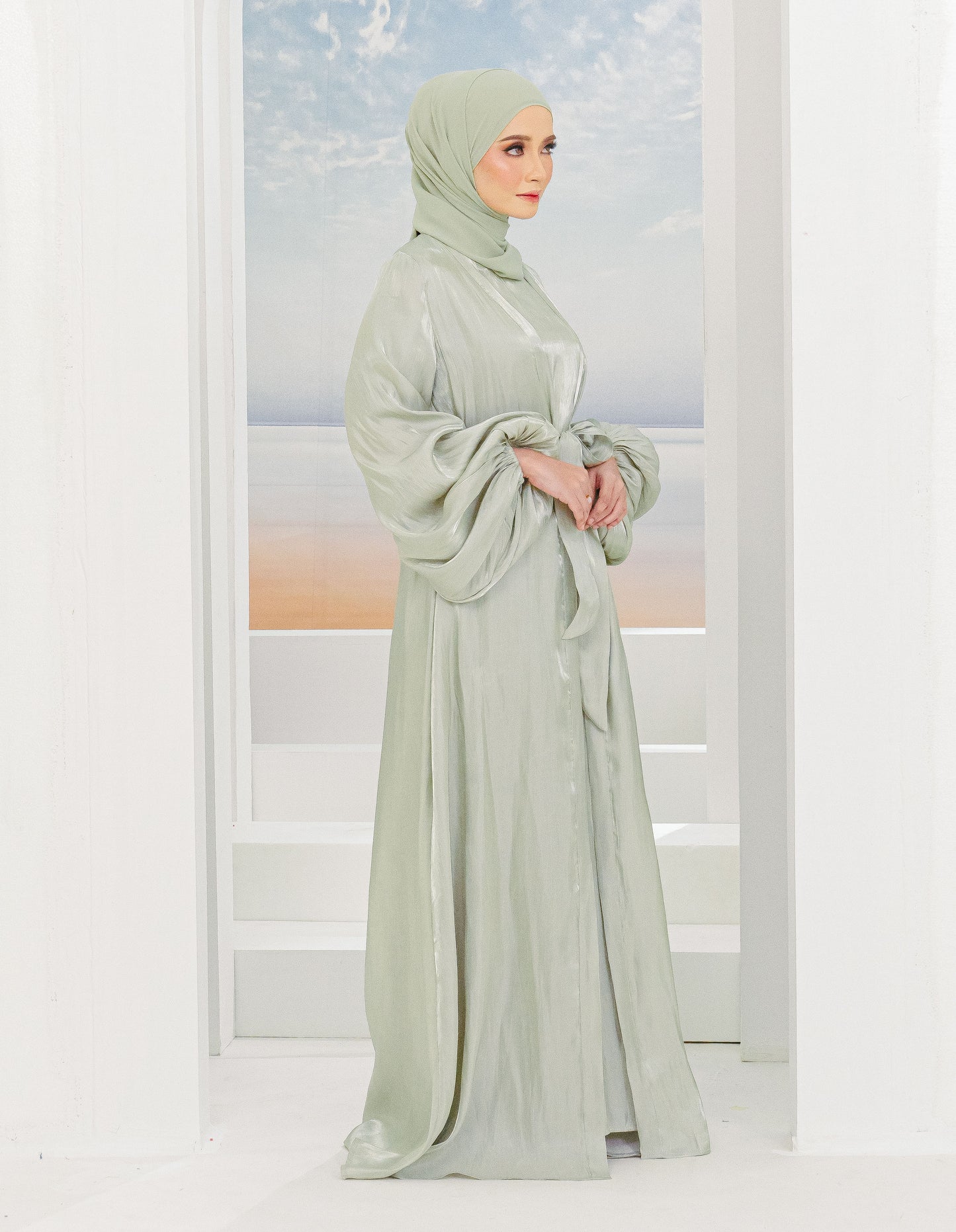 WADINA ABAYA (SAGE GREEN)