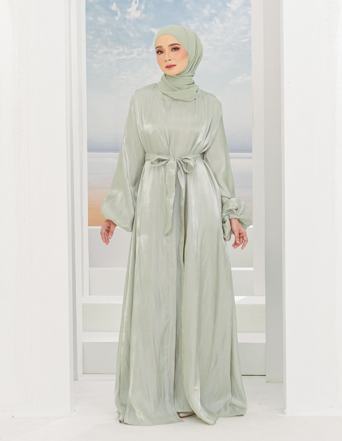 WADINA ABAYA (SAGE GREEN)