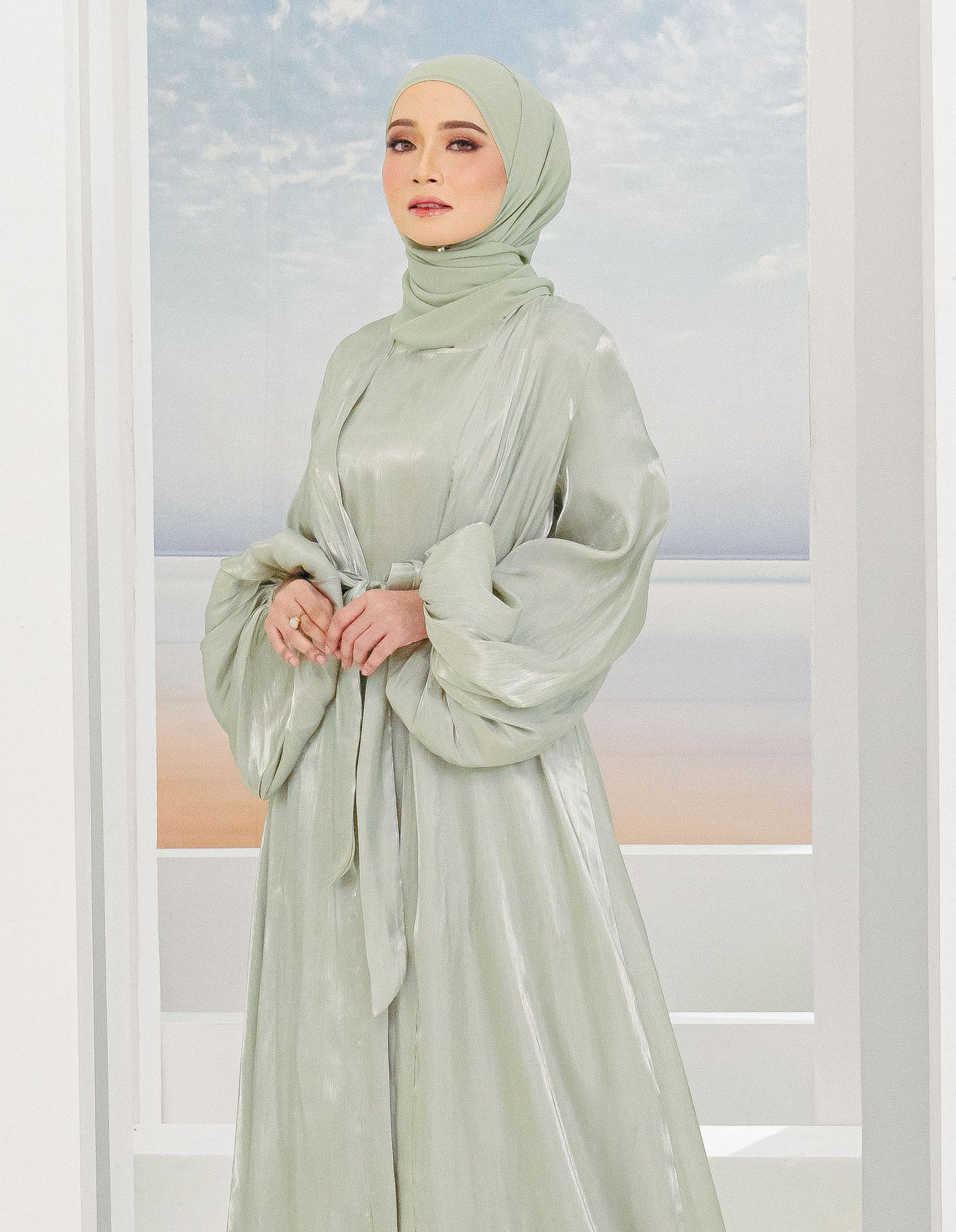 WADINA ABAYA (SAGE GREEN)
