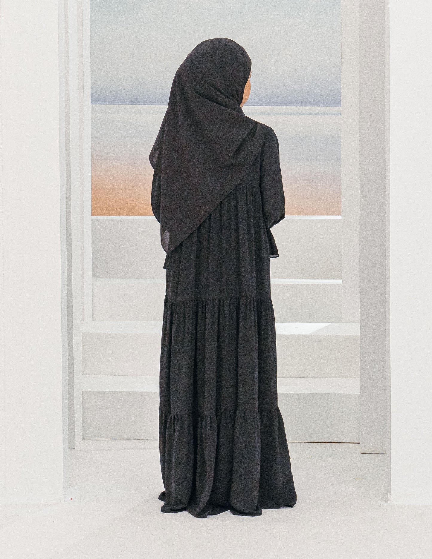 SAFAA ABAYA FOR KIDS (BLACK)