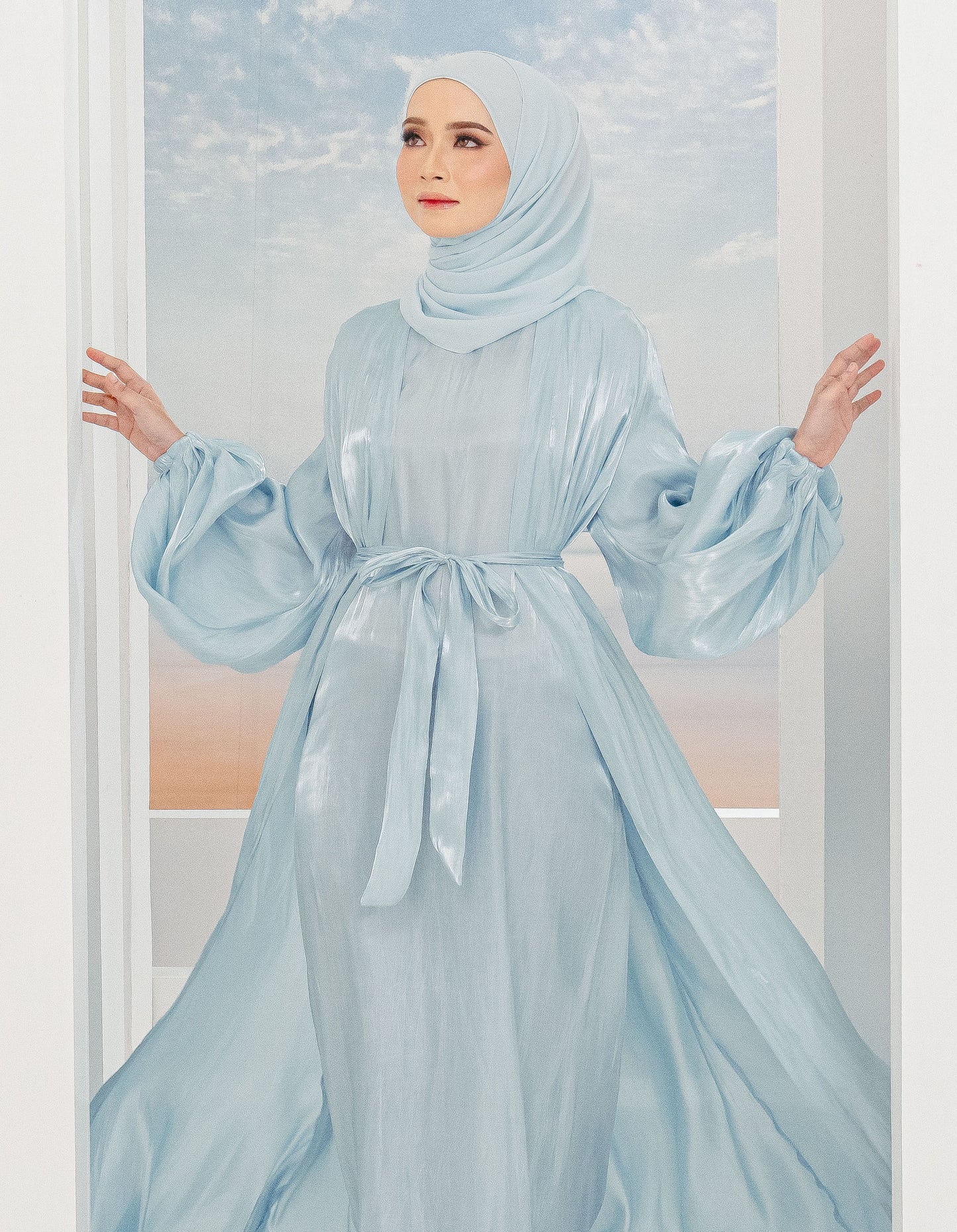 WADINA ABAYA (AQUA BLUE)