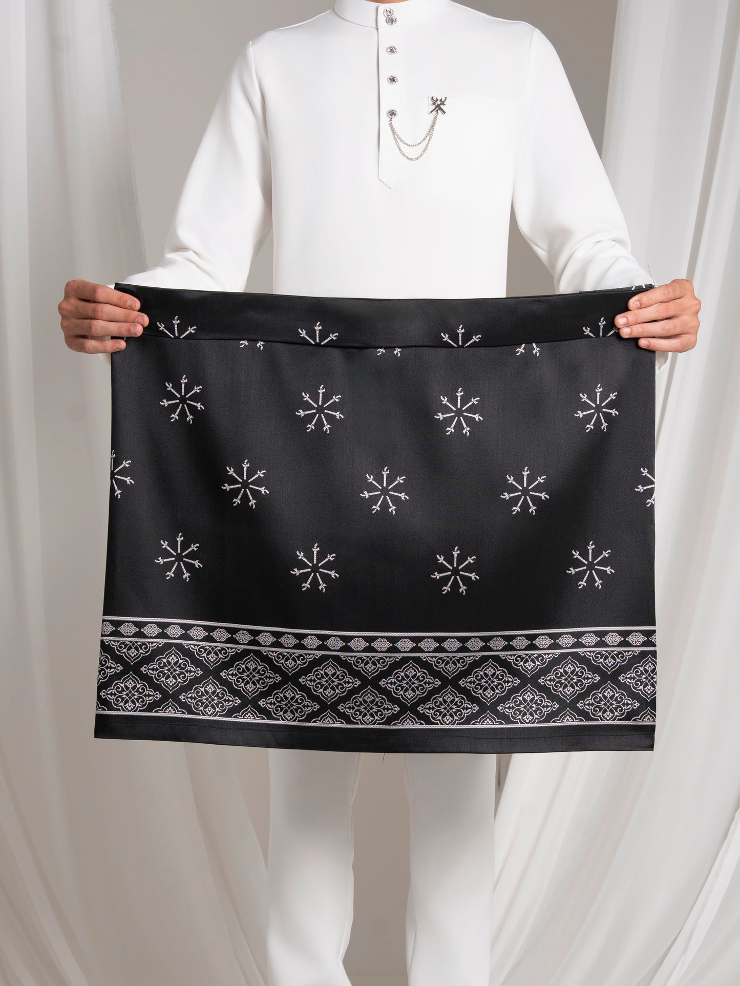 SAMPING BENDAHARA (BLACK SILVER)