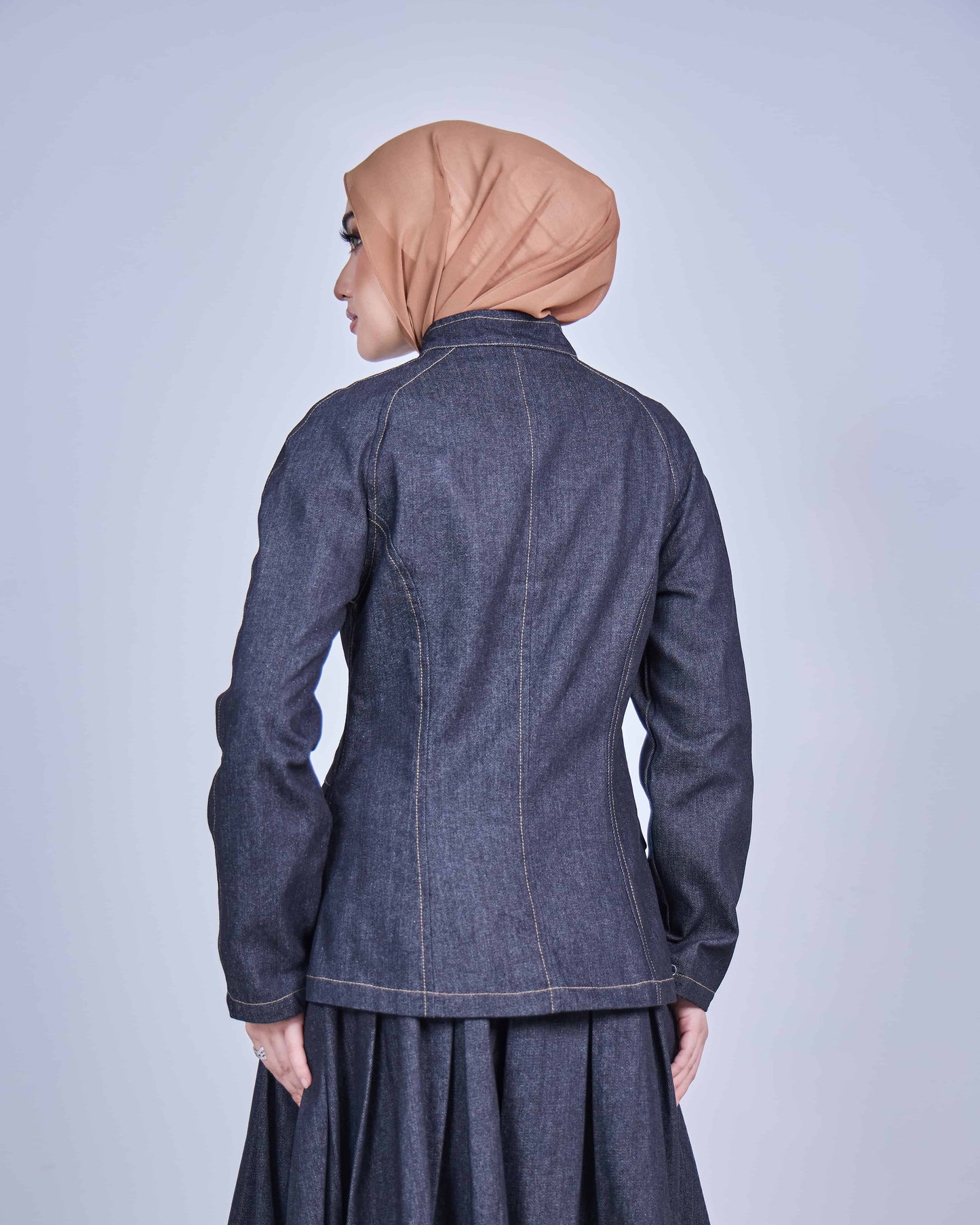 AYLA DENIM COAT (BLACK)