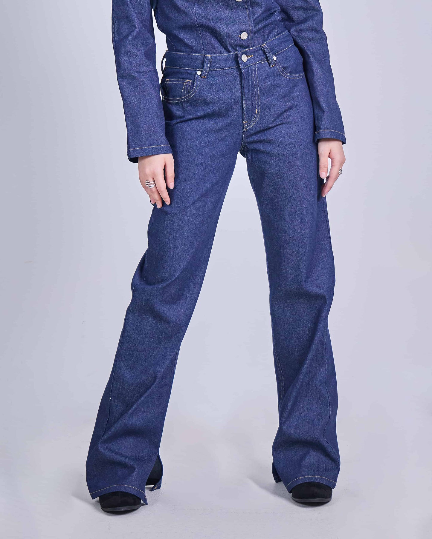 CLARA DENIM PANTS (DARK BLUE)