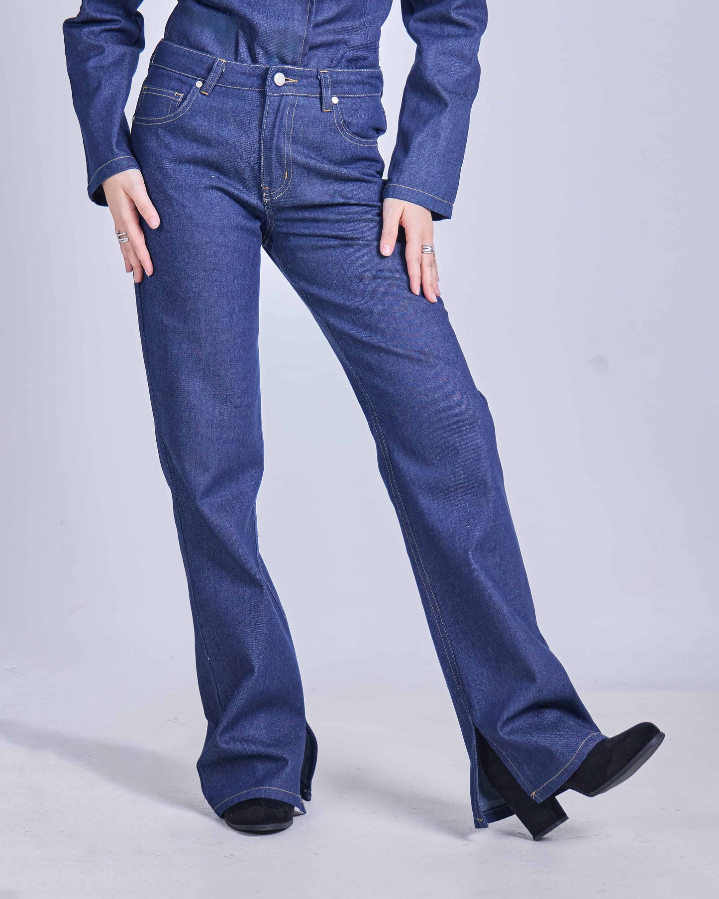CLARA DENIM PANTS (DARK BLUE)