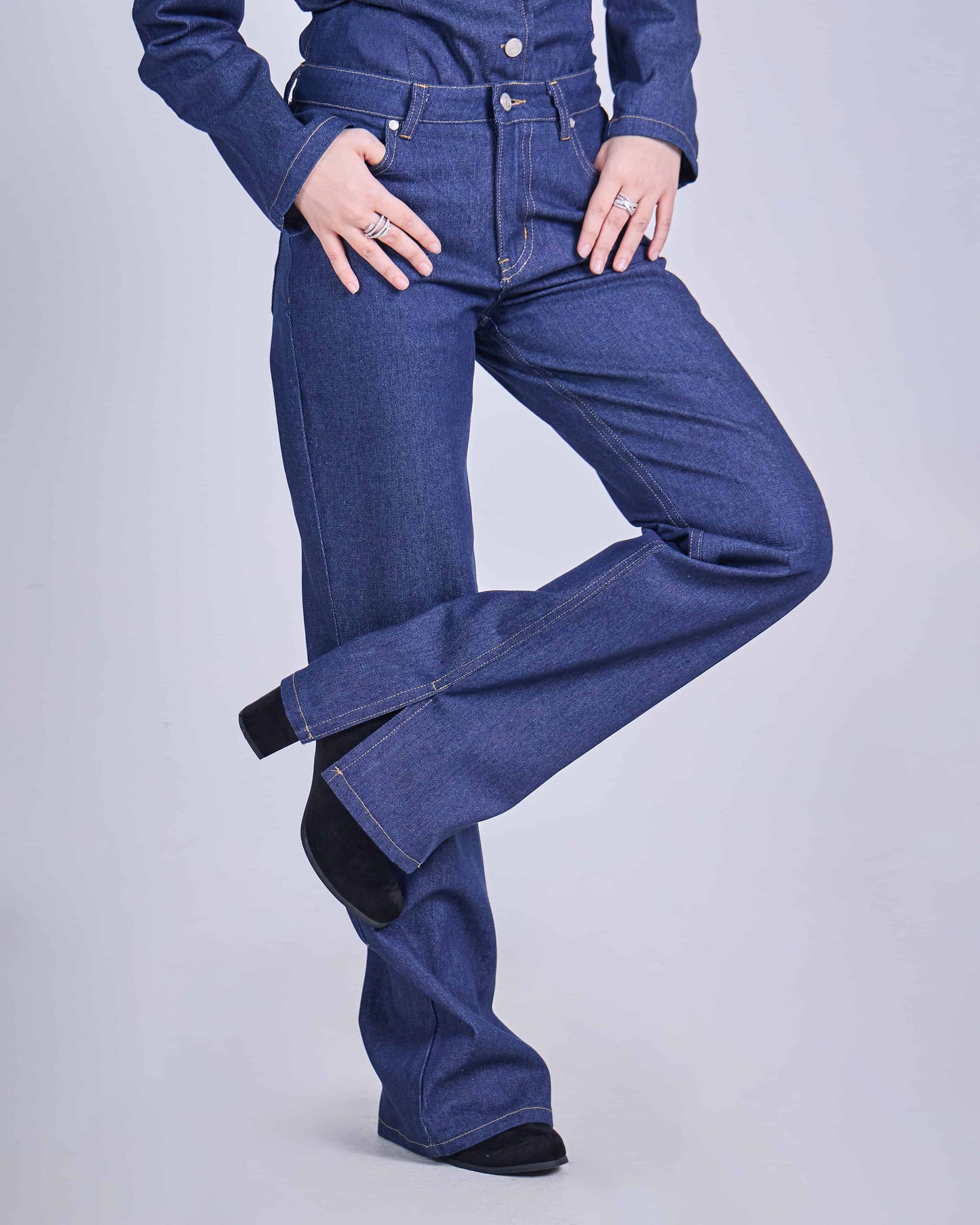 CLARA DENIM PANTS (DARK BLUE)