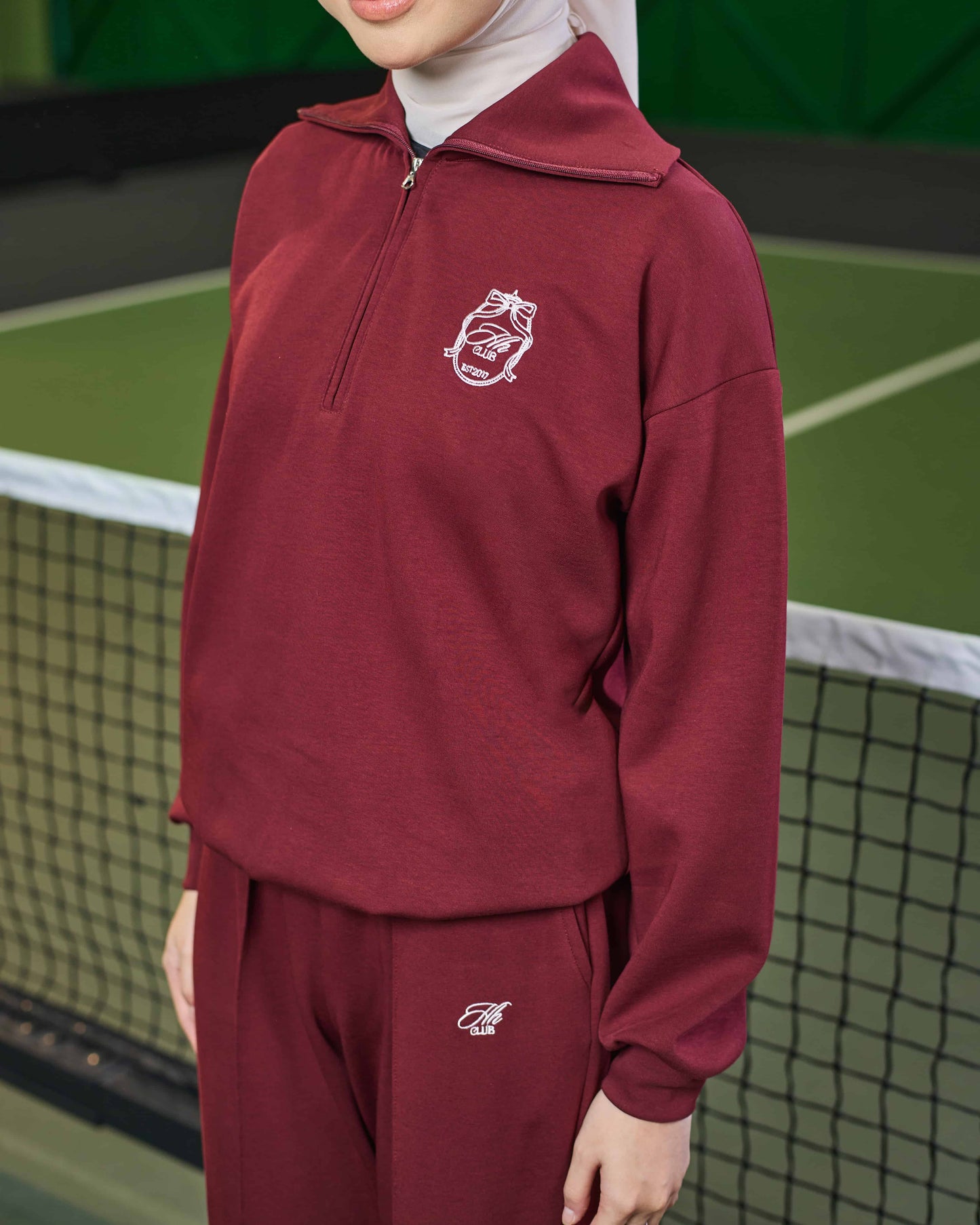 MINOR DEFECT VALERY HALF-ZIP JUMPER (BURGUNDY)