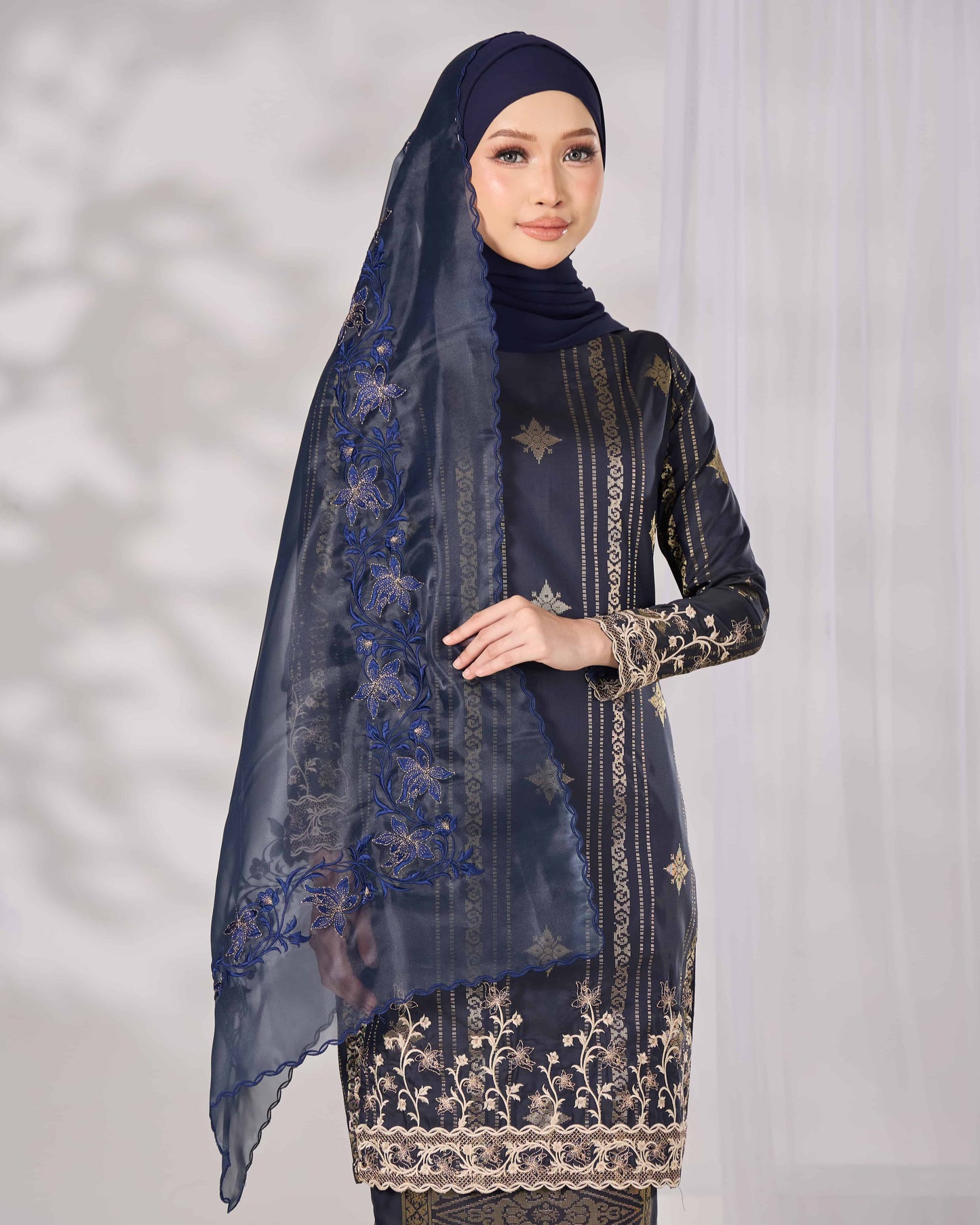 DAHLIA KURUNG (NAVY BLUE)