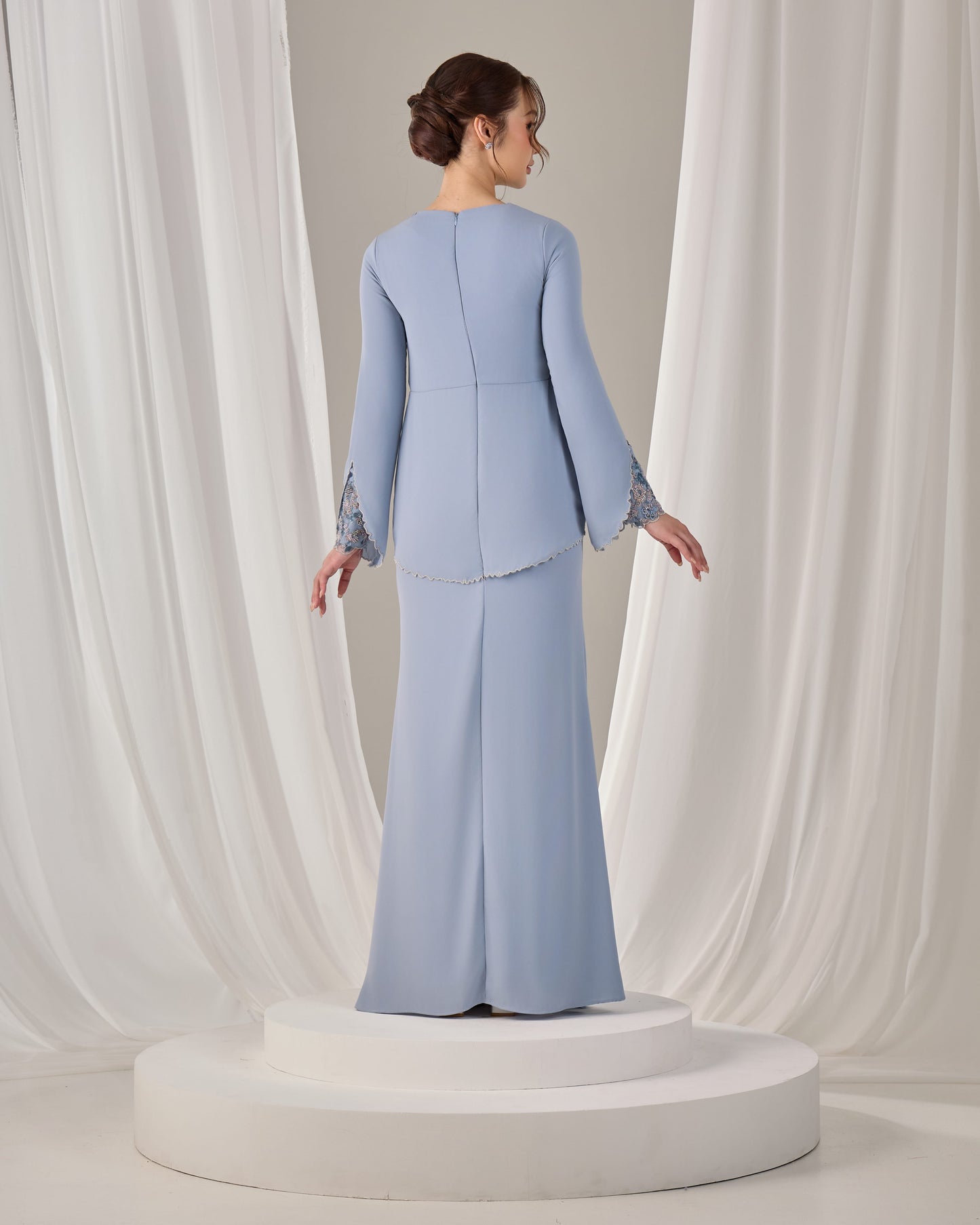 NELLY DRESS (ASH BLUE)