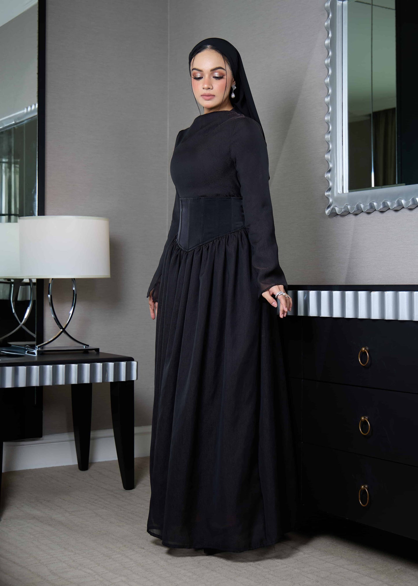 ELSA DRESS (BLACK)
