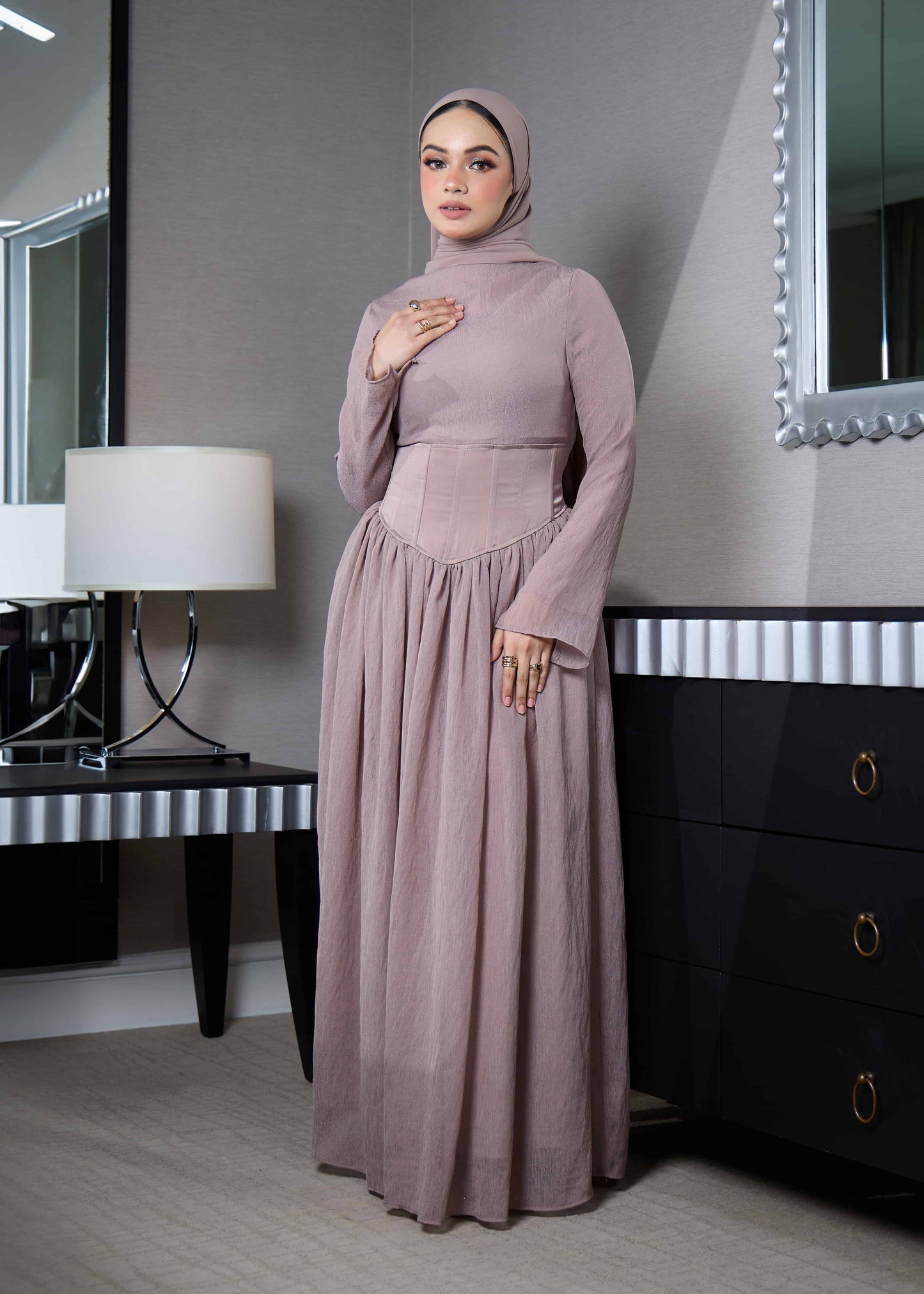 ELSA DRESS (KHAKI)