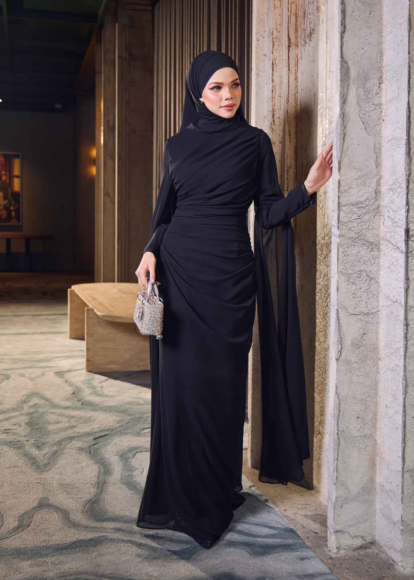 NAURAH DRESS (BLACK)