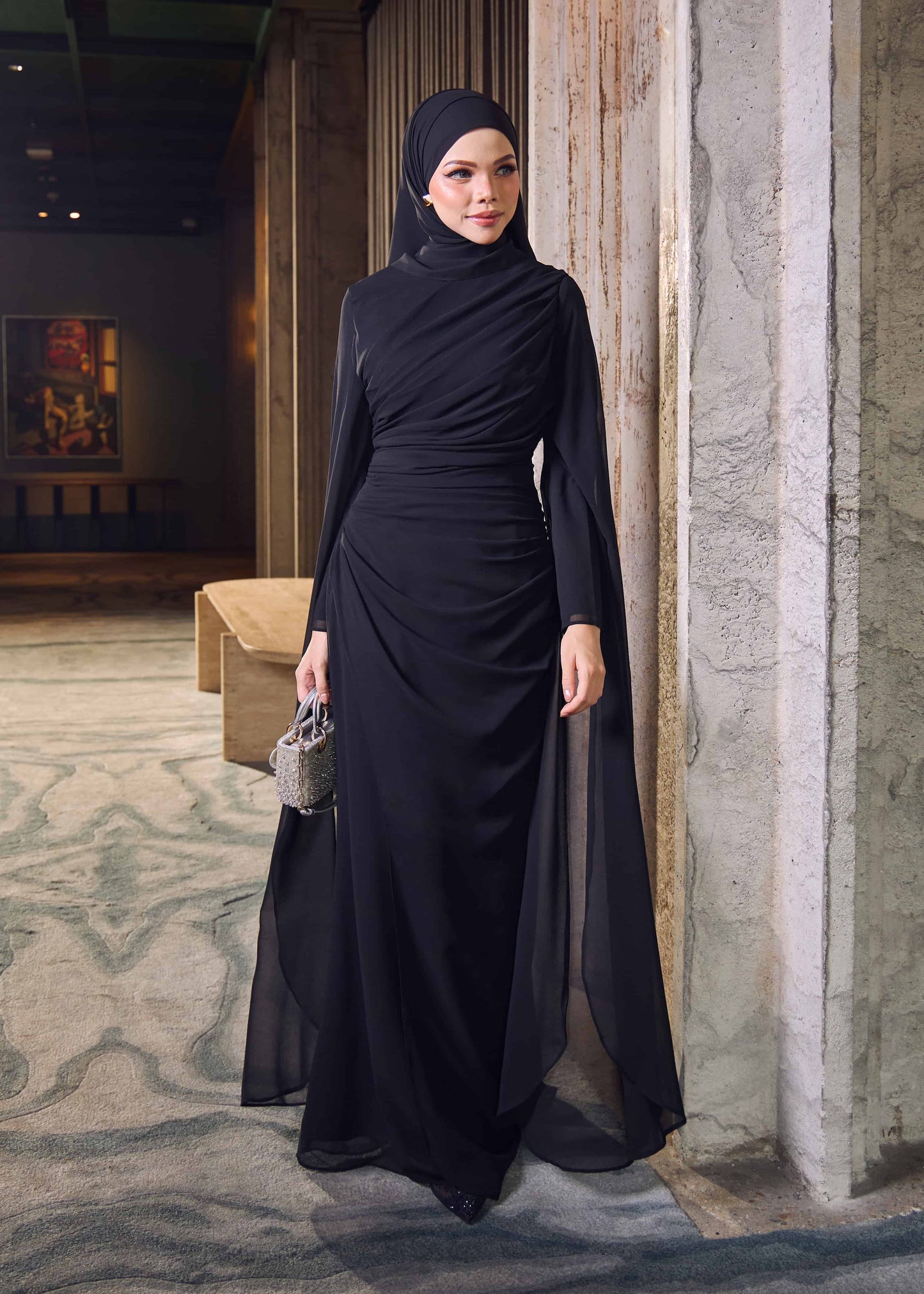 NAURAH DRESS (BLACK)