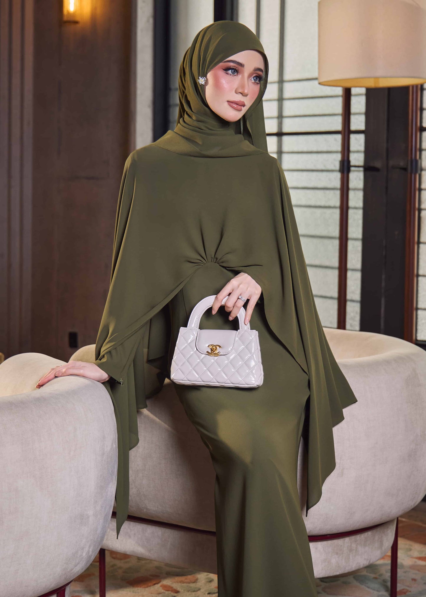 ZALEA DRESS (ARMY GREEN)