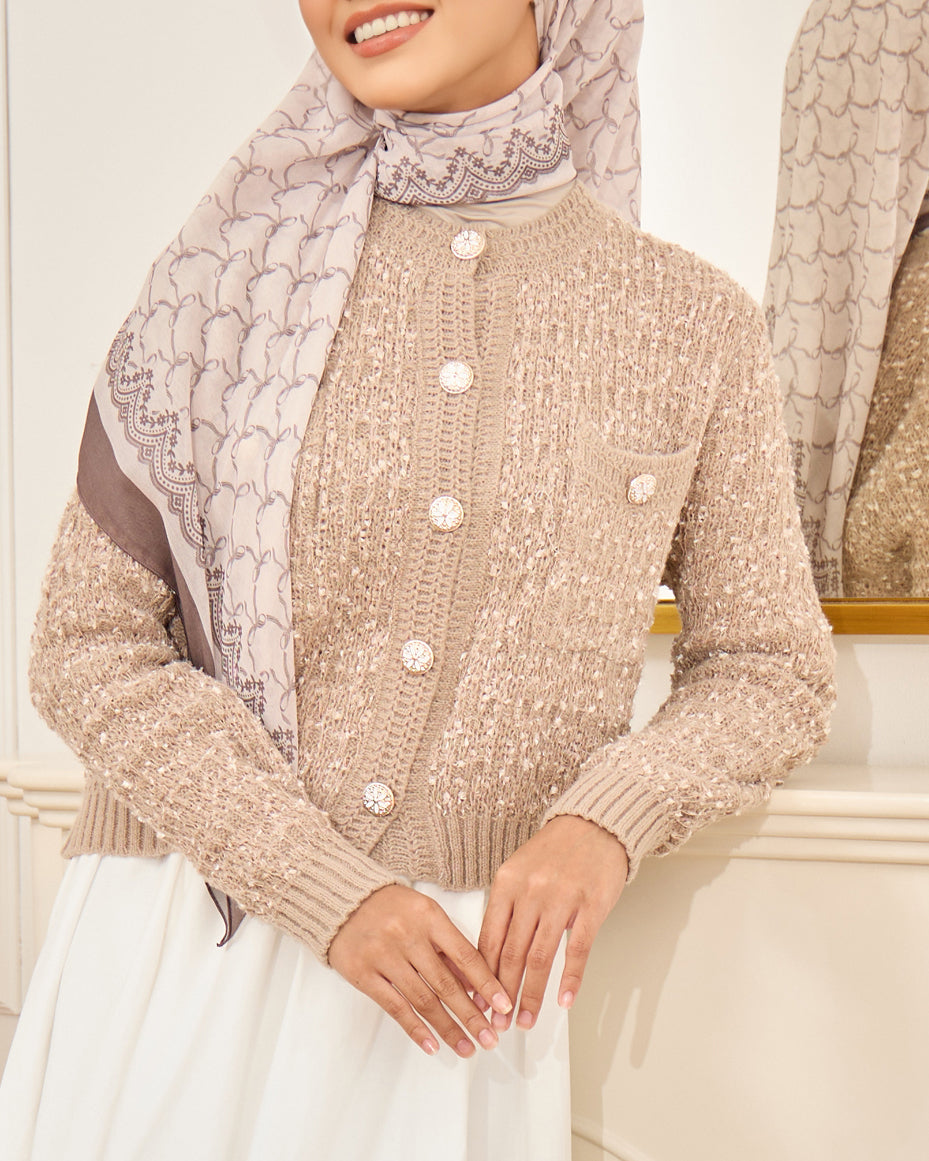LUNA CHUNKY CARDIGAN (NUDE)